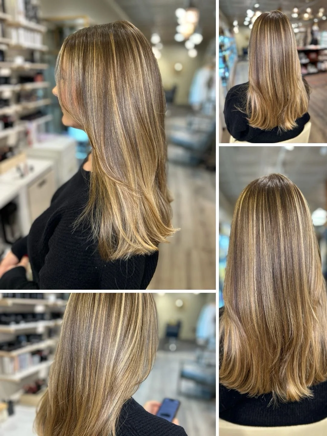 Root melt and toner done in between balayage appointments to make the grow out look more intentional with a trim, by Mia. 

If you&rsquo;re looking for blonde that feels low maintenance but still noticeable, this is a great option.

Hair by Mia in Li