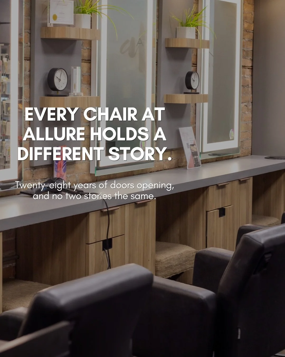 Every chair at Allure holds a different story.

For 30 years, this chair has held weddings and last appointments before goodbyes, big birthdays and quiet survival weeks. Some days it&rsquo;s celebration hair. Some days it&rsquo;s getting-through-it h