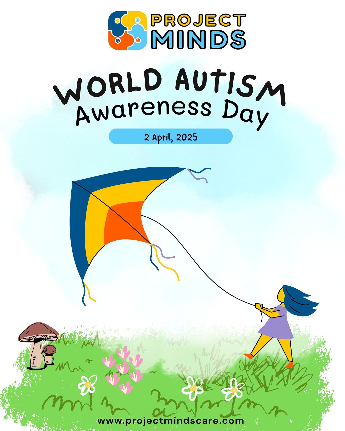 🌟 Today is Autism Awareness Day 🌟
At Project Minds, we believe in celebrating the unique strengths, talents, and perspectives of every individual with Autism. 💙
Today and every day, we stand in support of neurodiversity, inclusion, and acceptanc