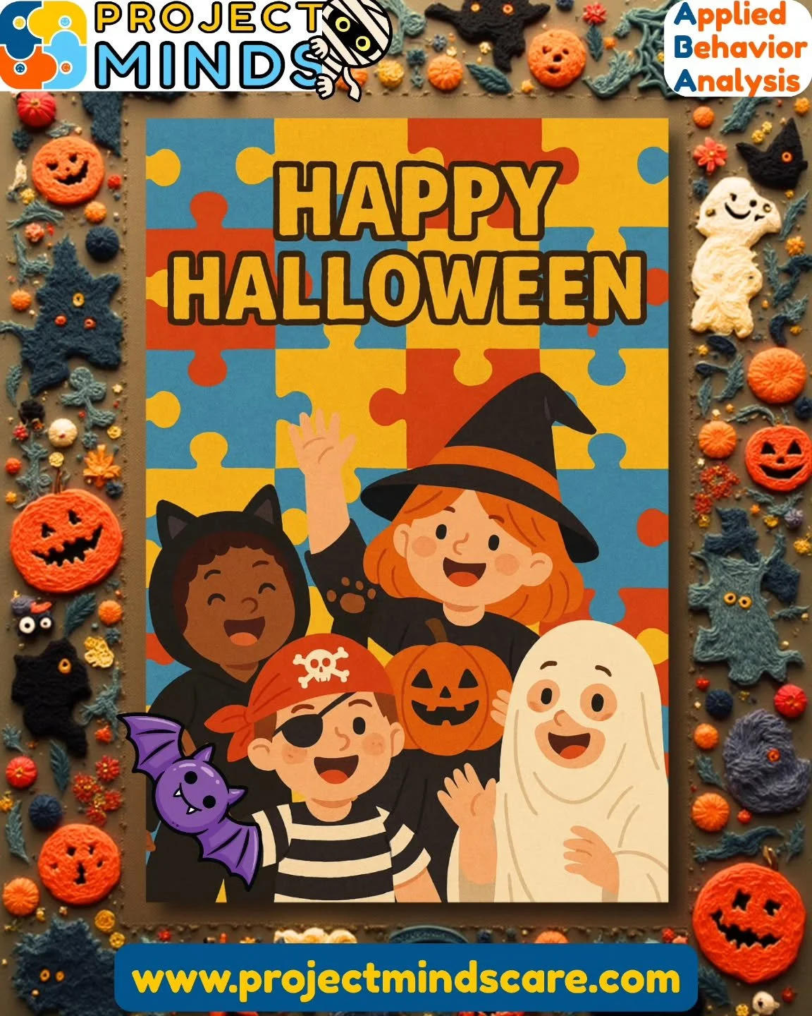 🎃👻 Happy Halloween from Project Minds Care! 🧩
We&rsquo;re celebrating spooky fun in a sensory-friendly, inclusive way &mdash; because every child deserves to enjoy the magic of Halloween their own way! 💙✨

#ProjectMindScare #ABATherapy #AutismAwa