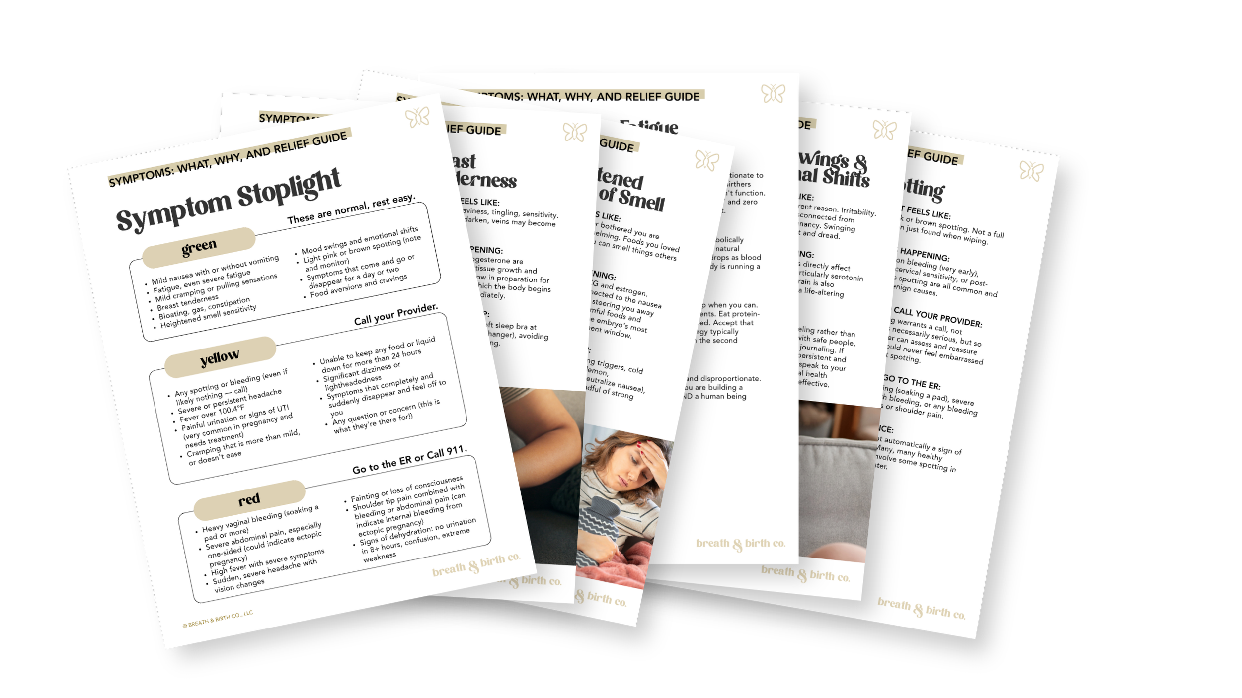 mockup of an online self-paced on-demand childbirth education course big-picture birth vision worksheet 