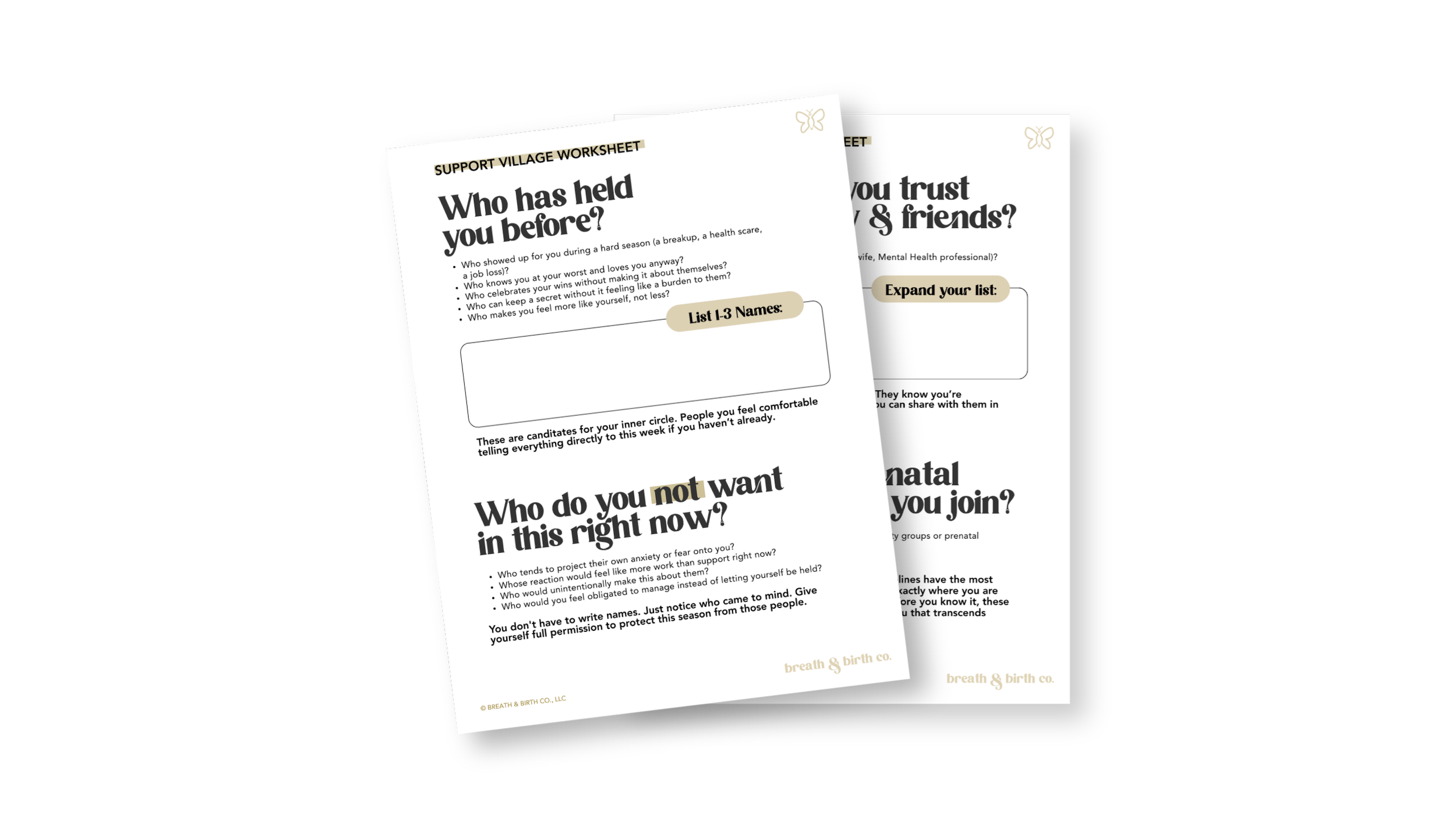 mockup of an online self-paced on-demand childbirth education course postpartum care plan