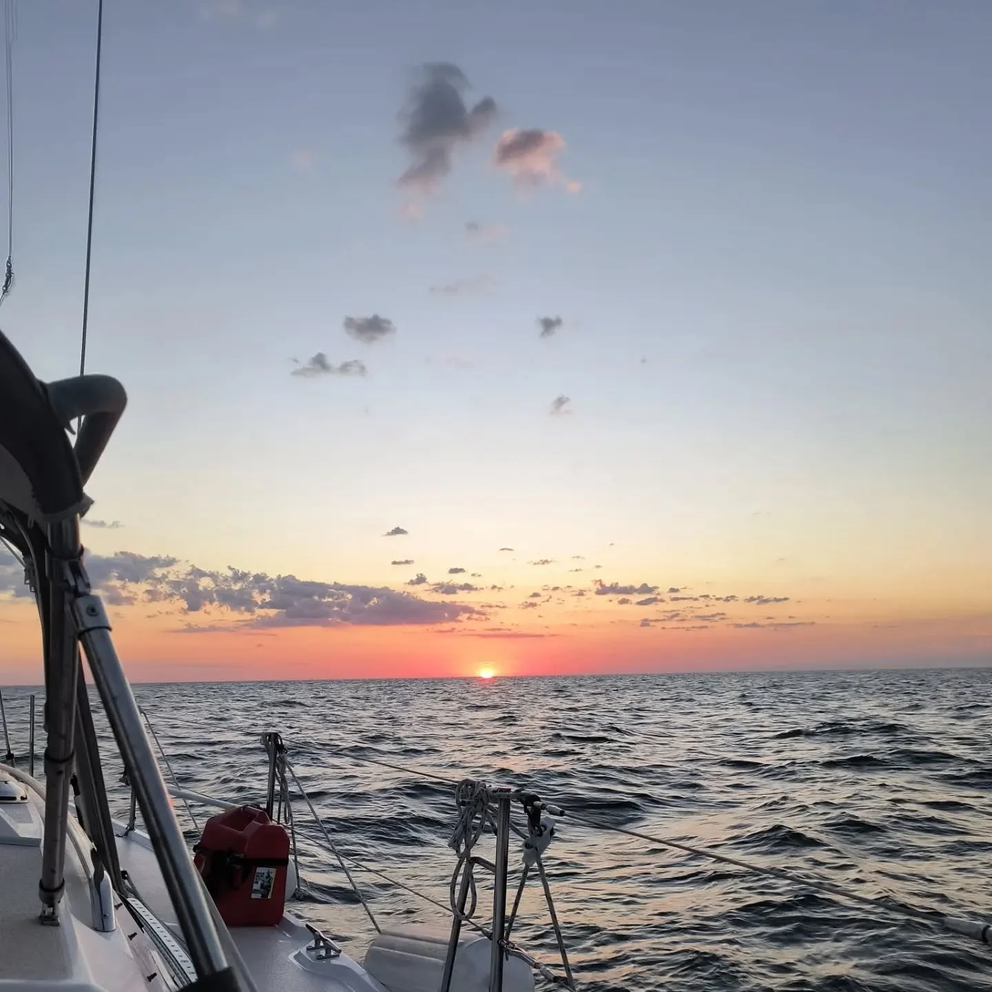 Sailing at sunset is pretty awesome