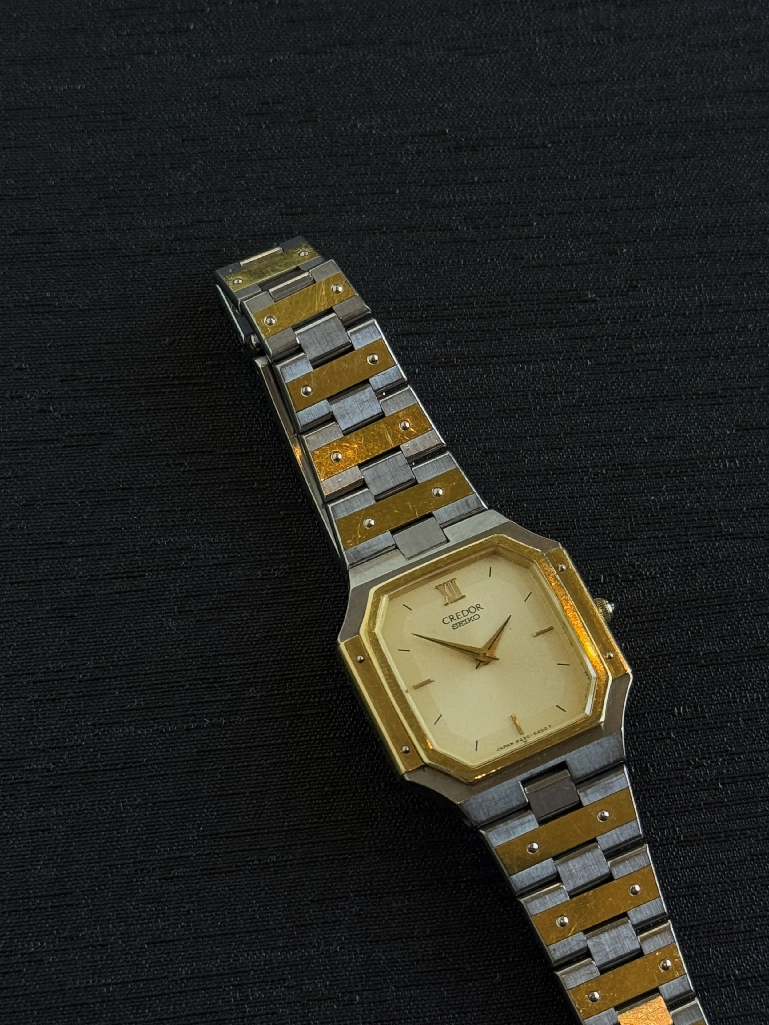 1980's Seiko Credor Gold and Steel Two-Tone