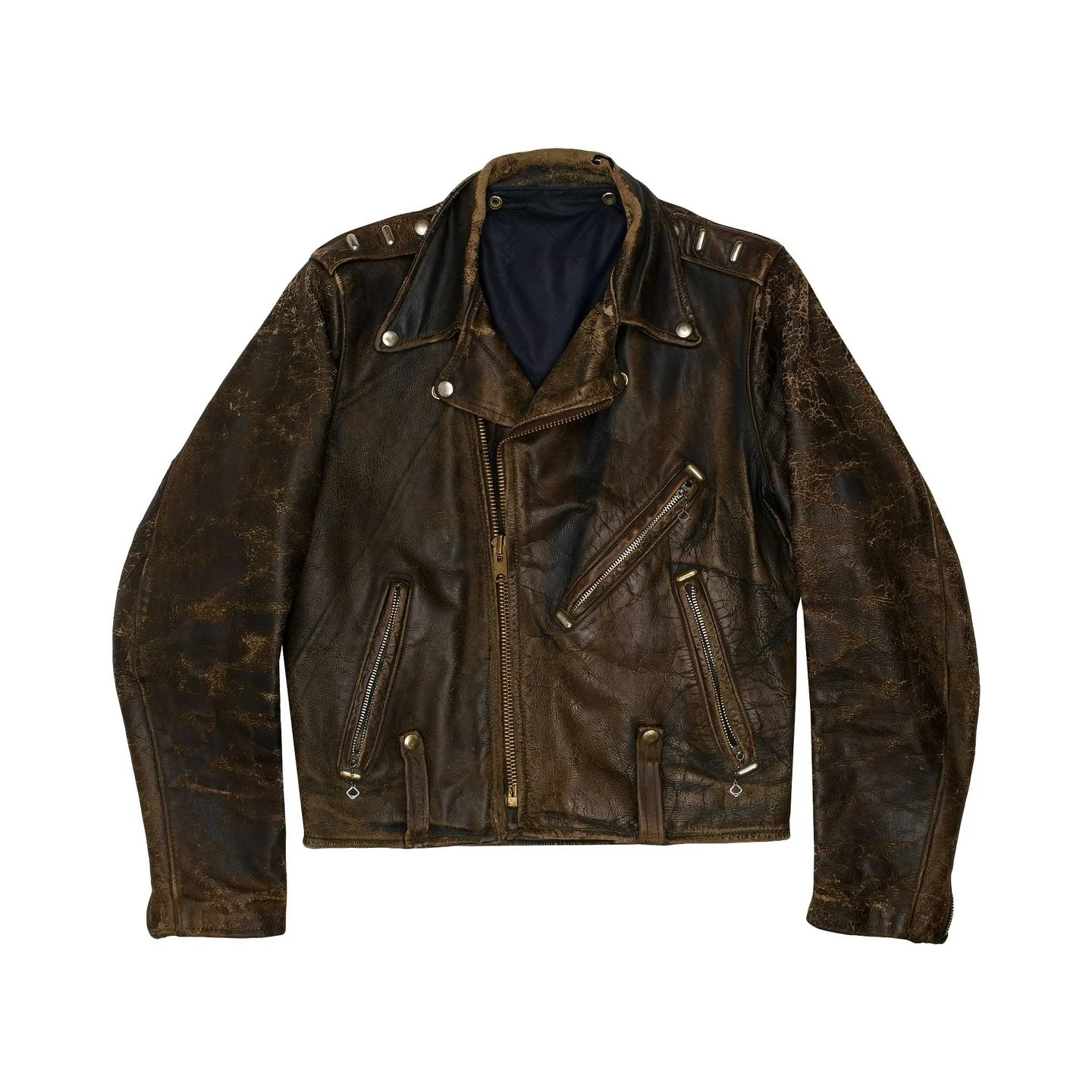 Early 1950s Harley Davidson Steer hide leather jacket in fantastic condition. We have a nice selection of 1940s-70s vintage leather jackets, come-by to find the perfect one for you.