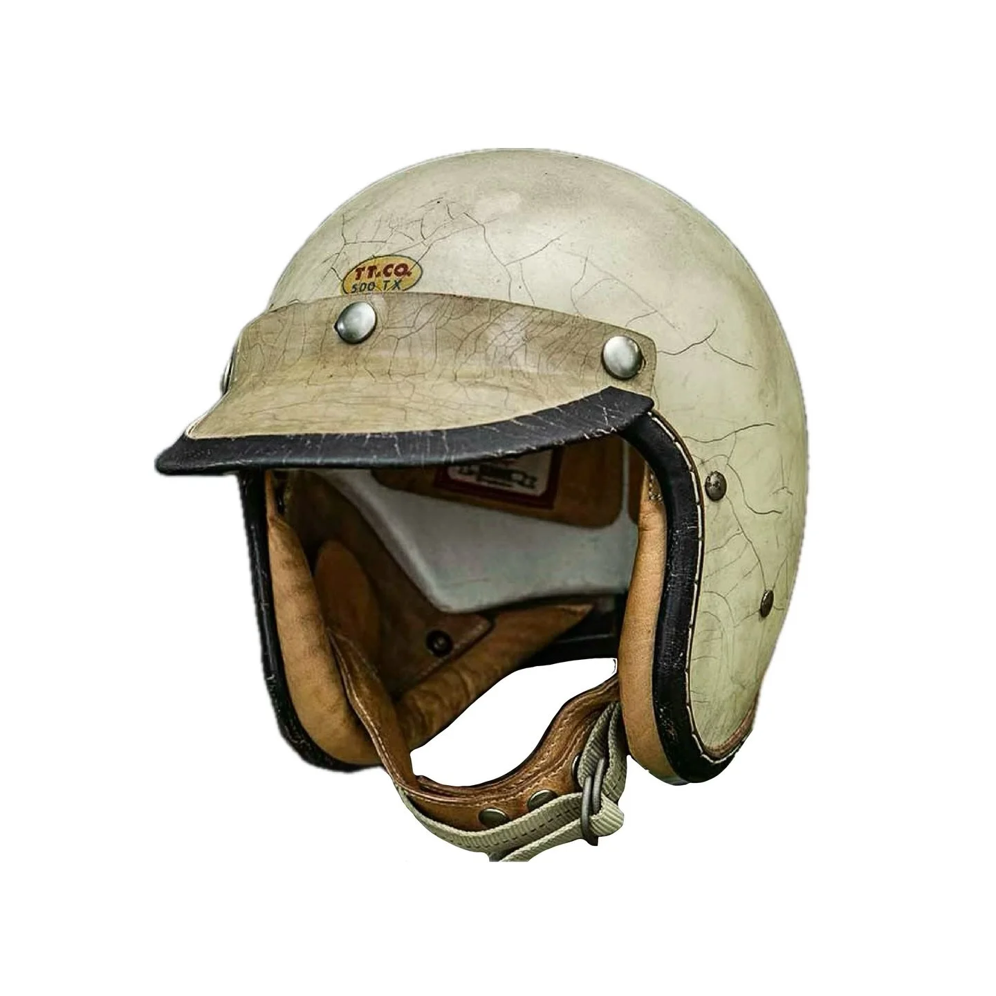 @ttandco_usa only one series. This is a new custom 500TX Vintage Patina cracked hand crafted model. Get in touch with us about your own custom helmet.