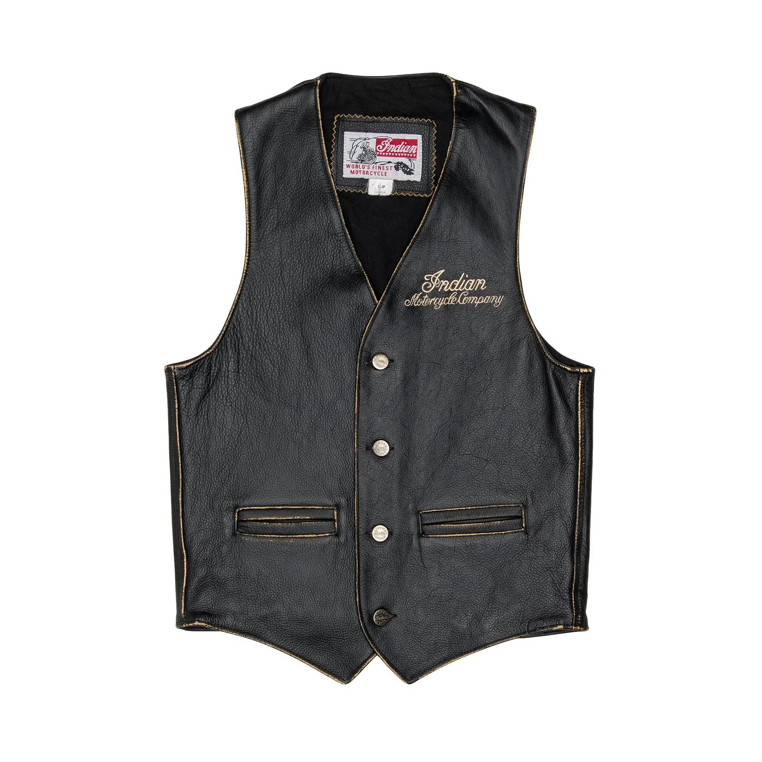 Vintage Indian Motorcycles Leather Vest — Le Papillon Garage