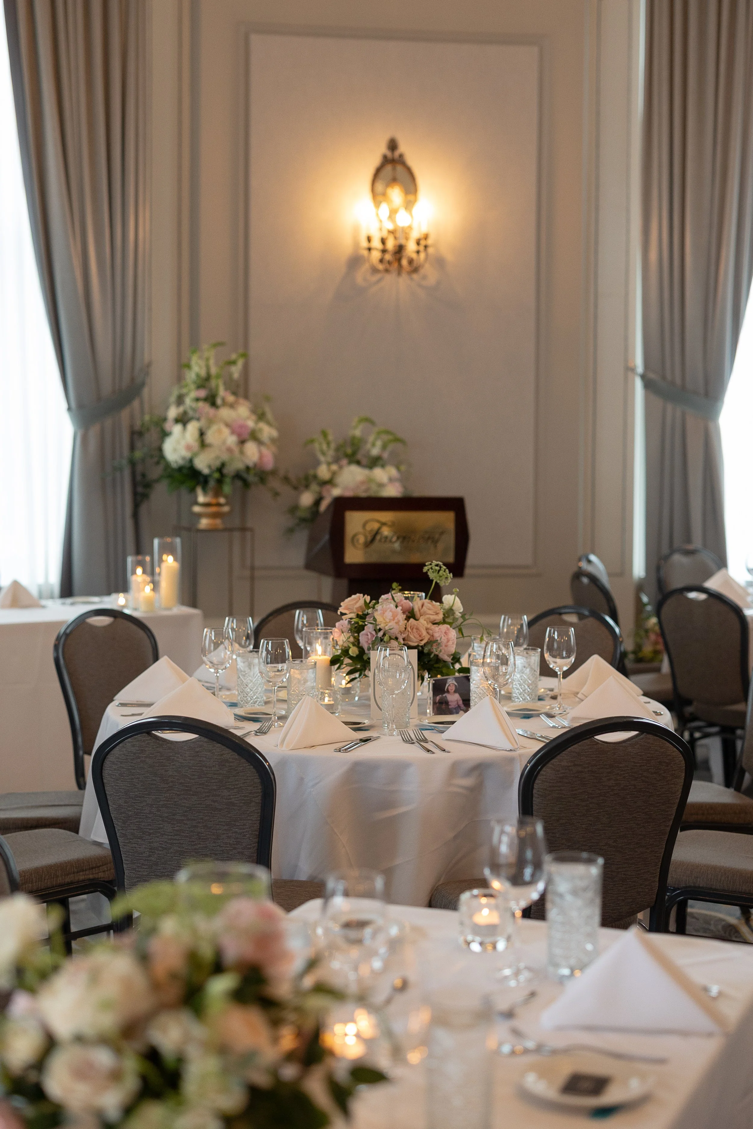 Venue: Fairmont Hotel Macdonald
Photo: Carissa Marie photography
Officiant: Dave Sawchuk
Florals: Laurels on Whyte
Hair and Makeup: KD Artistry
String Quartet: Stringbeans Quartet
DJ: Suzanne Summers