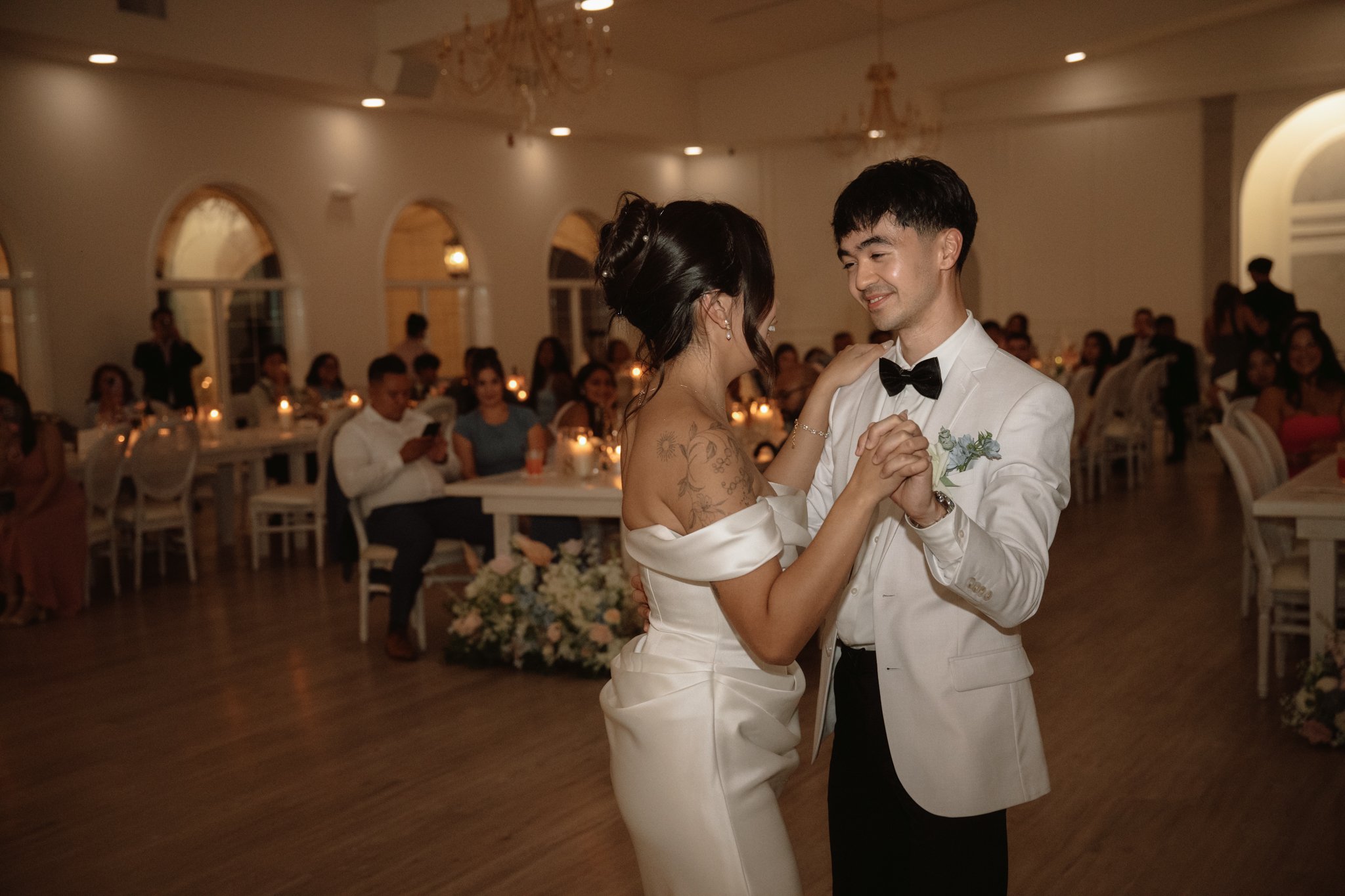 Venue: Archway Manor
Photo: Amber Ruf Photo 
Video: The Episode Films
Florals: Bloom & Borrow
DJ: Talent Productions 
Caterer: Fork & Farm 
Hair: Hair By Deena 
Makeup: Awna Artistry 
Rentals: River City Events 
Transportation: AM/PM Limo