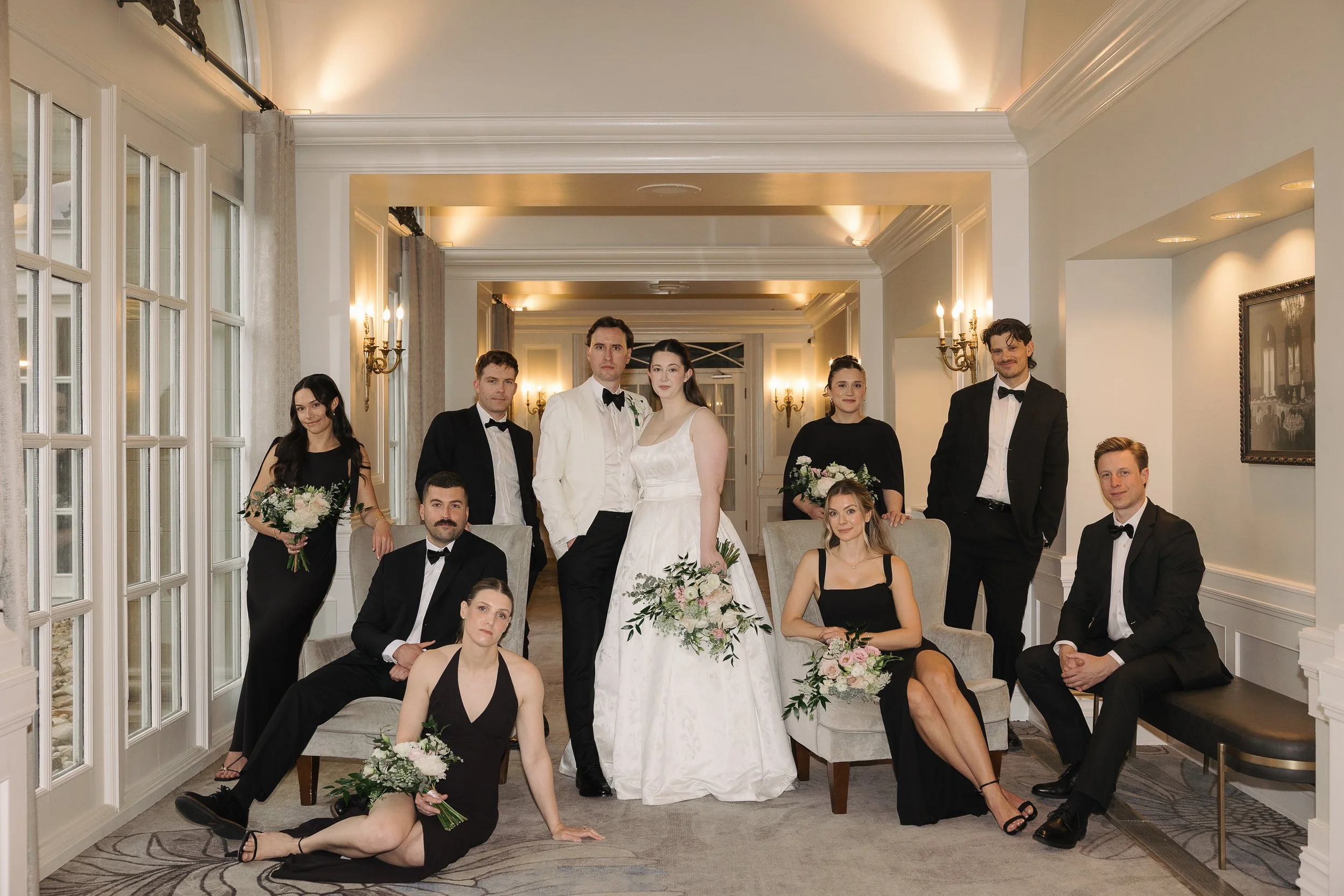 Venue: Fairmont Hotel Macdonald
Photo: Carissa Marie photography
Officiant: Dave Sawchuk
Florals: Laurels on Whyte
Hair and Makeup: KD Artistry
String Quartet: Stringbeans Quartet
DJ: Suzanne Summers