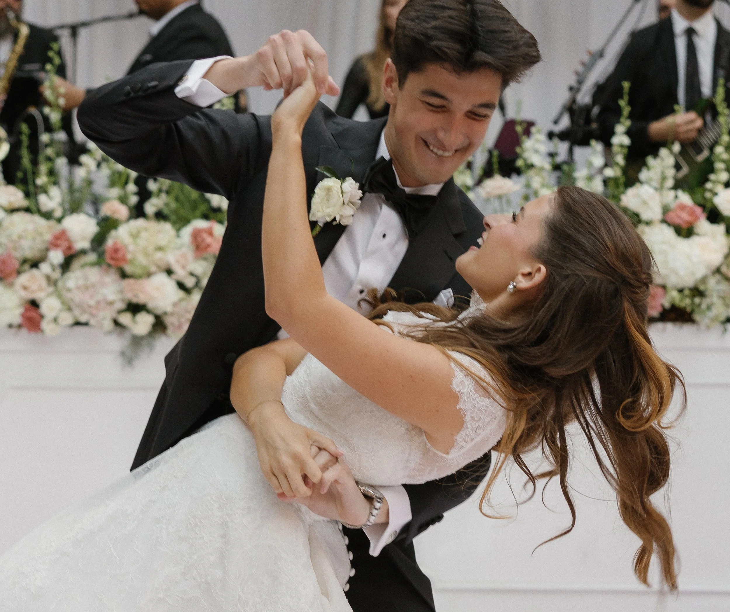 Bride and groom portrait before their Cabildo wedding in New Orleans