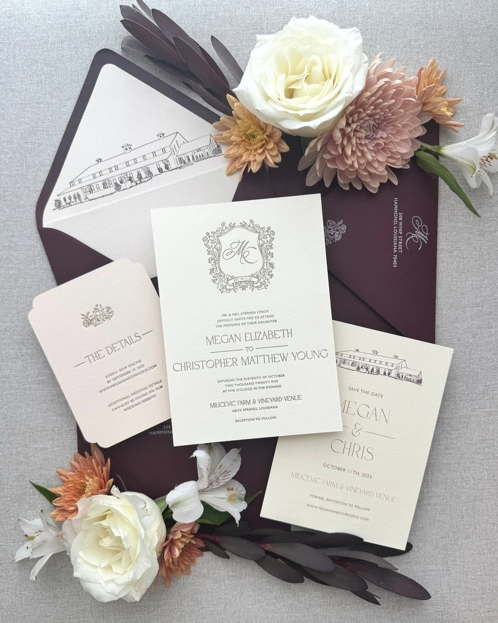 Your wedding invitation is more than just paper. It's the first chapter of your love story, the elegant preview your guests will hold in their hands. Every letterpress impression, every carefully chosen detail tells them this day will be extraordinar