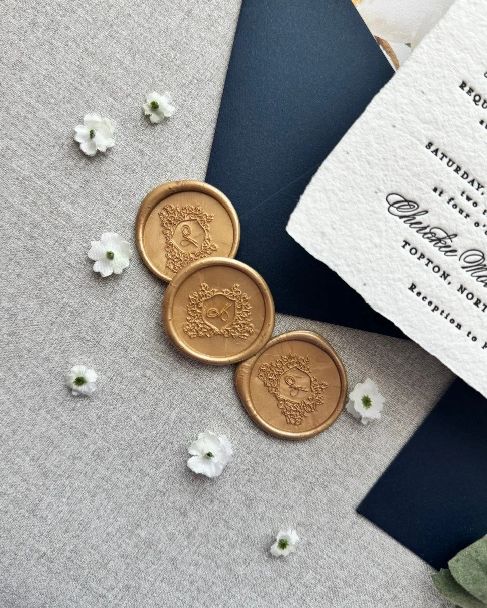 Wax seals or no wax seals? That is the question. Our take: They add a romantic, old-world touch that makes opening the invitation an experience. Plus, they photograph beautifully. What do you think?