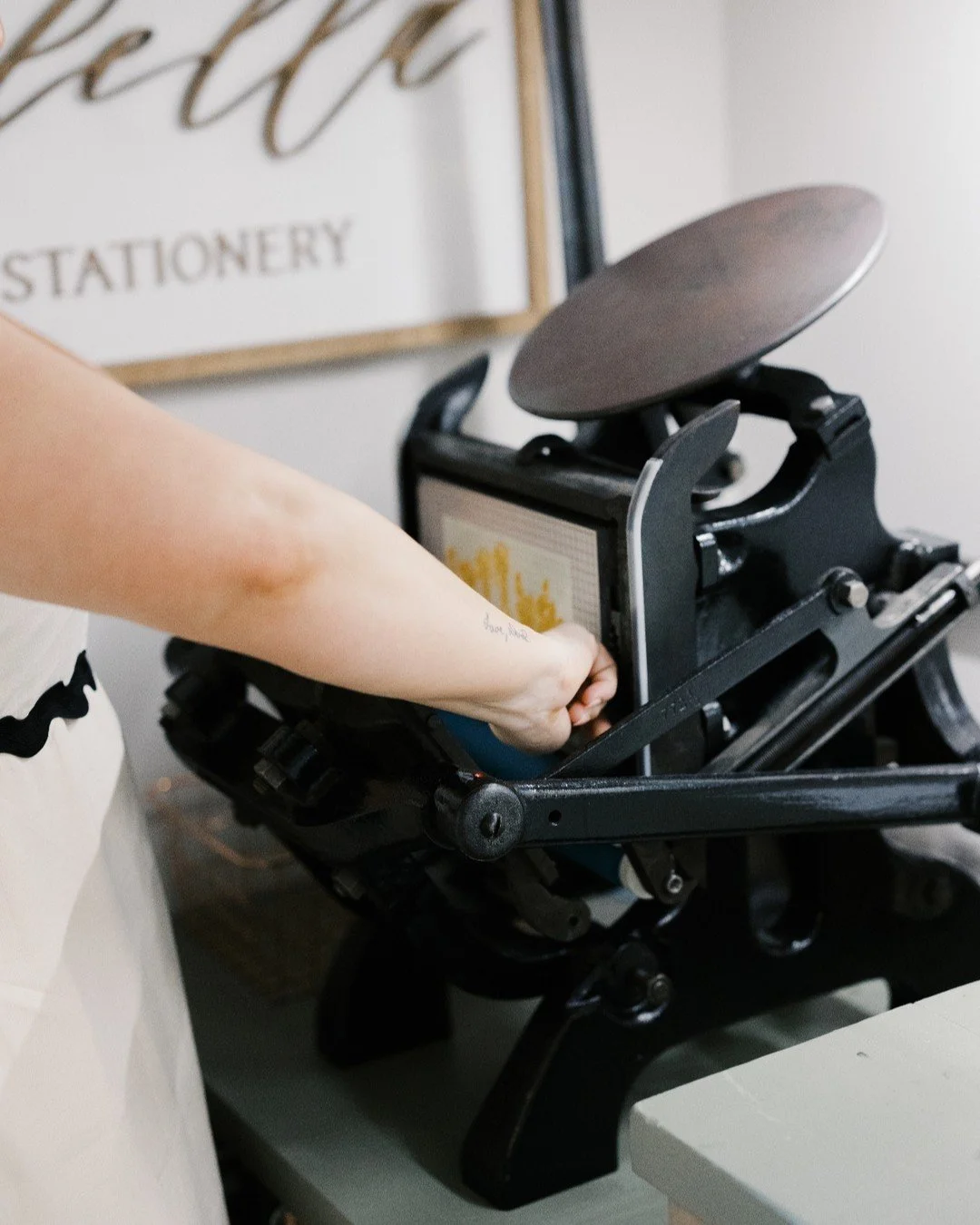 My favorite part of the studio is always my presses! I get asked SO many fun questions about them, so I thought I'd put together a little FAQ for you all! ✨

Where did you get your presses? I'm forever grateful that I'm a &quot;woman on a mission&quo