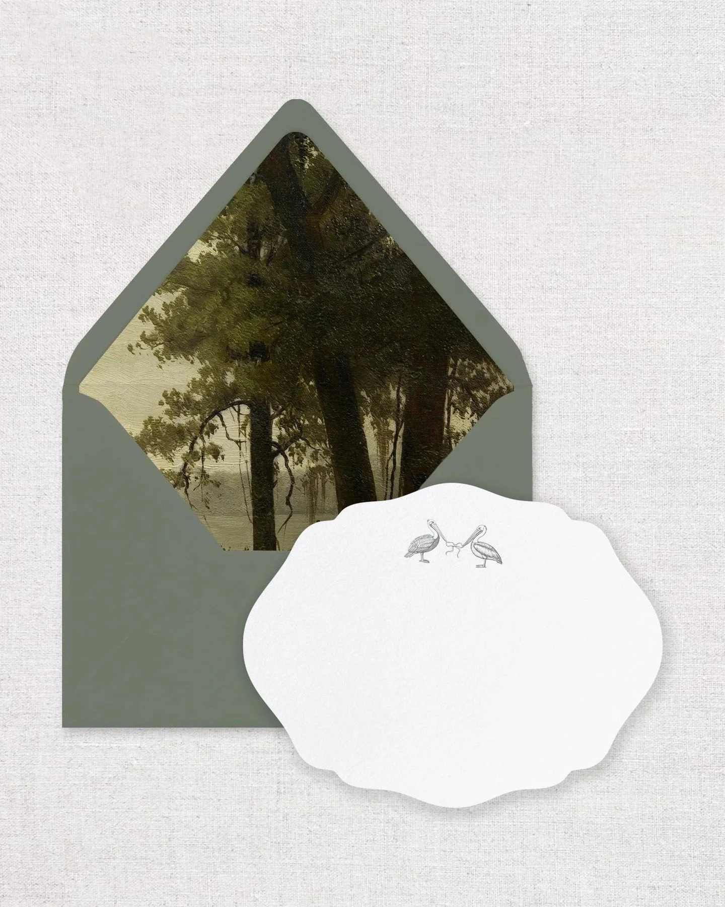 Handmade. Letterpress printed. Undeniably Louisiana.

Our pelican note cards are giving coastal grandmother energy, but make it cool. Each set is printed on our vintage press, so every card has its own personality (aka those little imperfections that