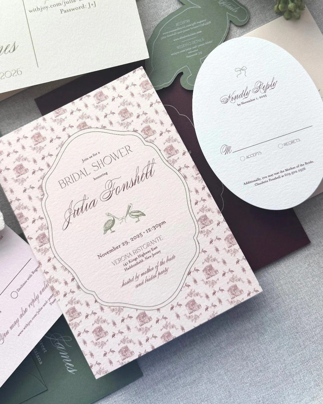Tell me you're having a Louisiana wedding without telling me... 💍✨ First look at part of Julia &amp; James's dreamy stationery suite. 

The details? Immaculate. The vibes? Pure Southern charm. 🦢💕