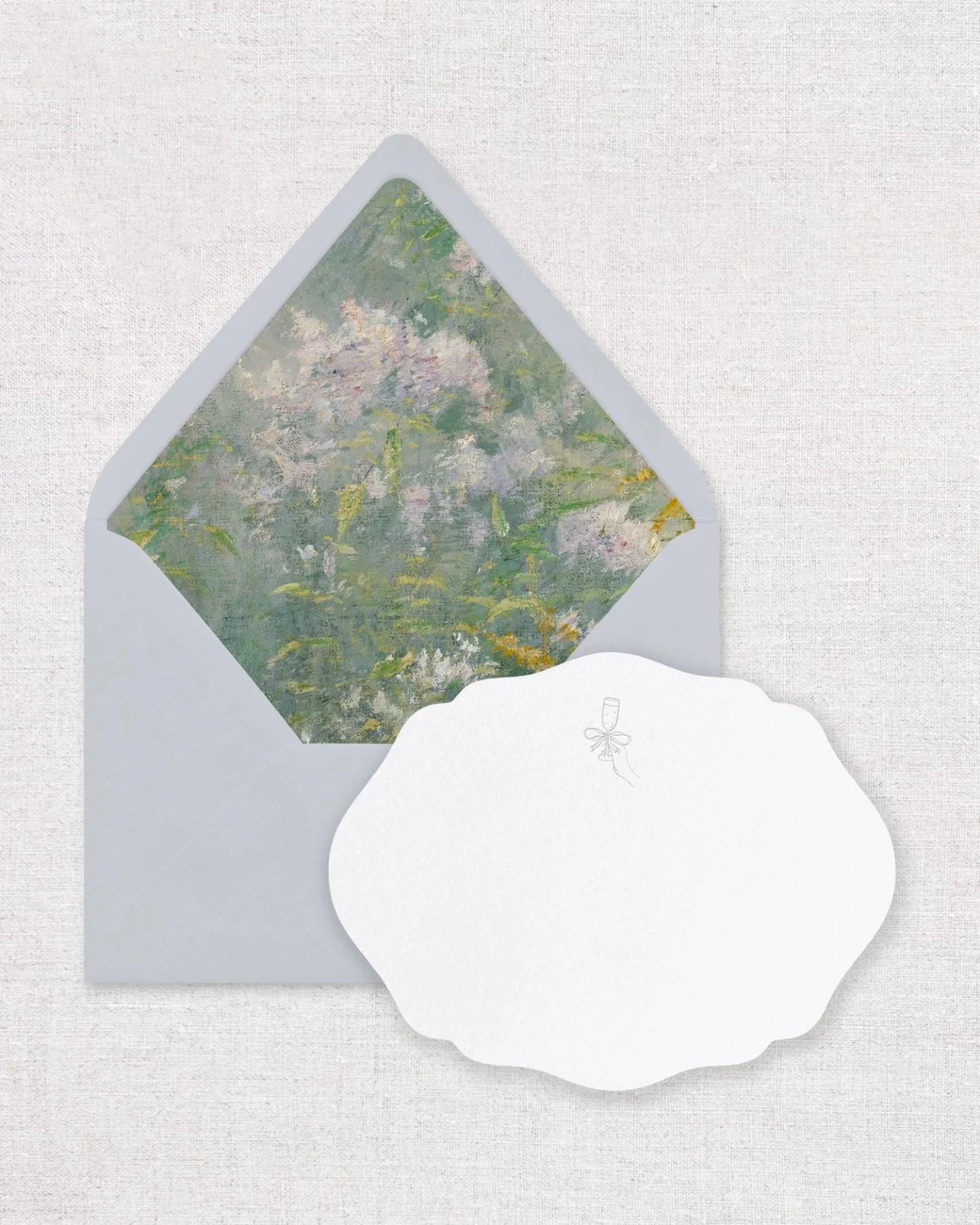 For the person who believes a handwritten note will never go out of style. 🥂🌸

Our Heirloom Champagne Note Card Set is giving garden party, effortless elegance, and "I actually sat down and wrote this" energy all at once. Letterpressed on