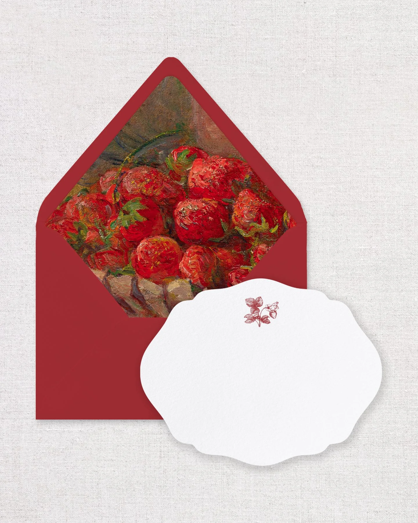 It's Strawberry Festival weekend in Ponchatoula, and we couldn't let it pass without showing off our favorite berry. 🍓

Our Heirloom Strawberry Note Card Set was made for exactly this kind of moment. Vintage botanical artwork, a scalloped edge, lett