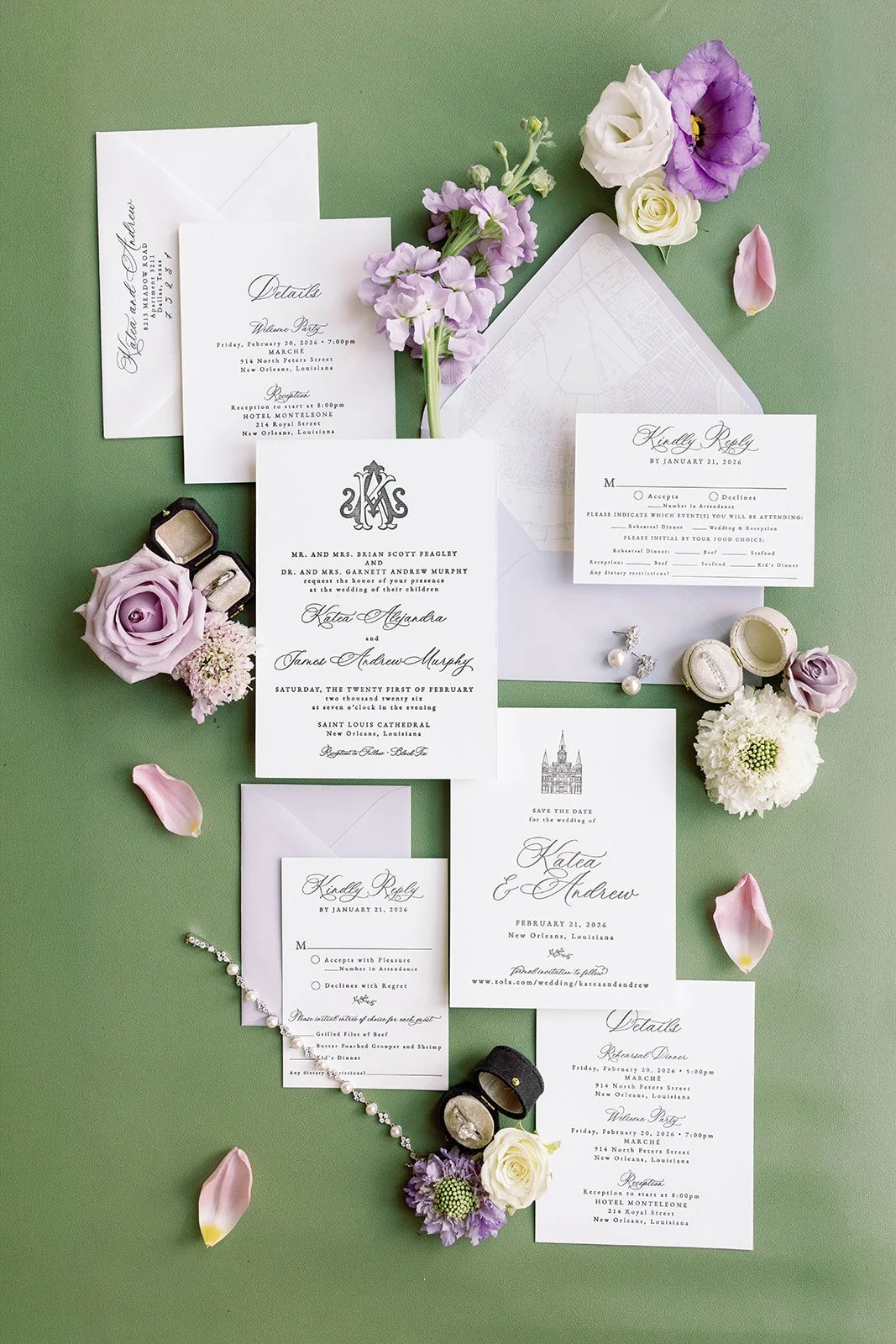 A Black Tie New Orleans Wedding at Saint Louis Cathedral: Katea and Andrew