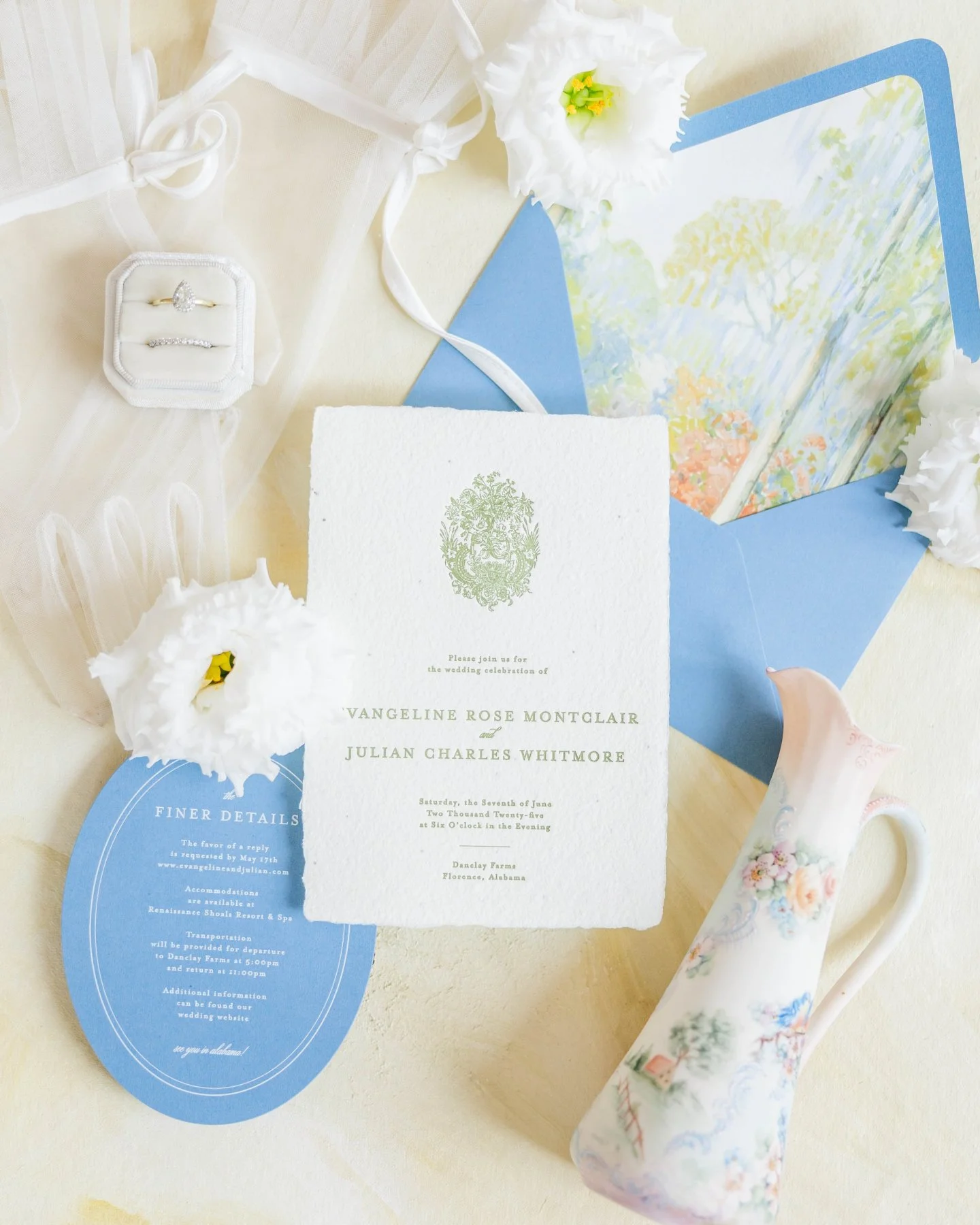 The first thing your guests will touch is paper.

Not the flowers, not the linens, not the cake. Paper. And if we have done our work well, they will feel the deckled edge before they read a single word, and they will already know something true about