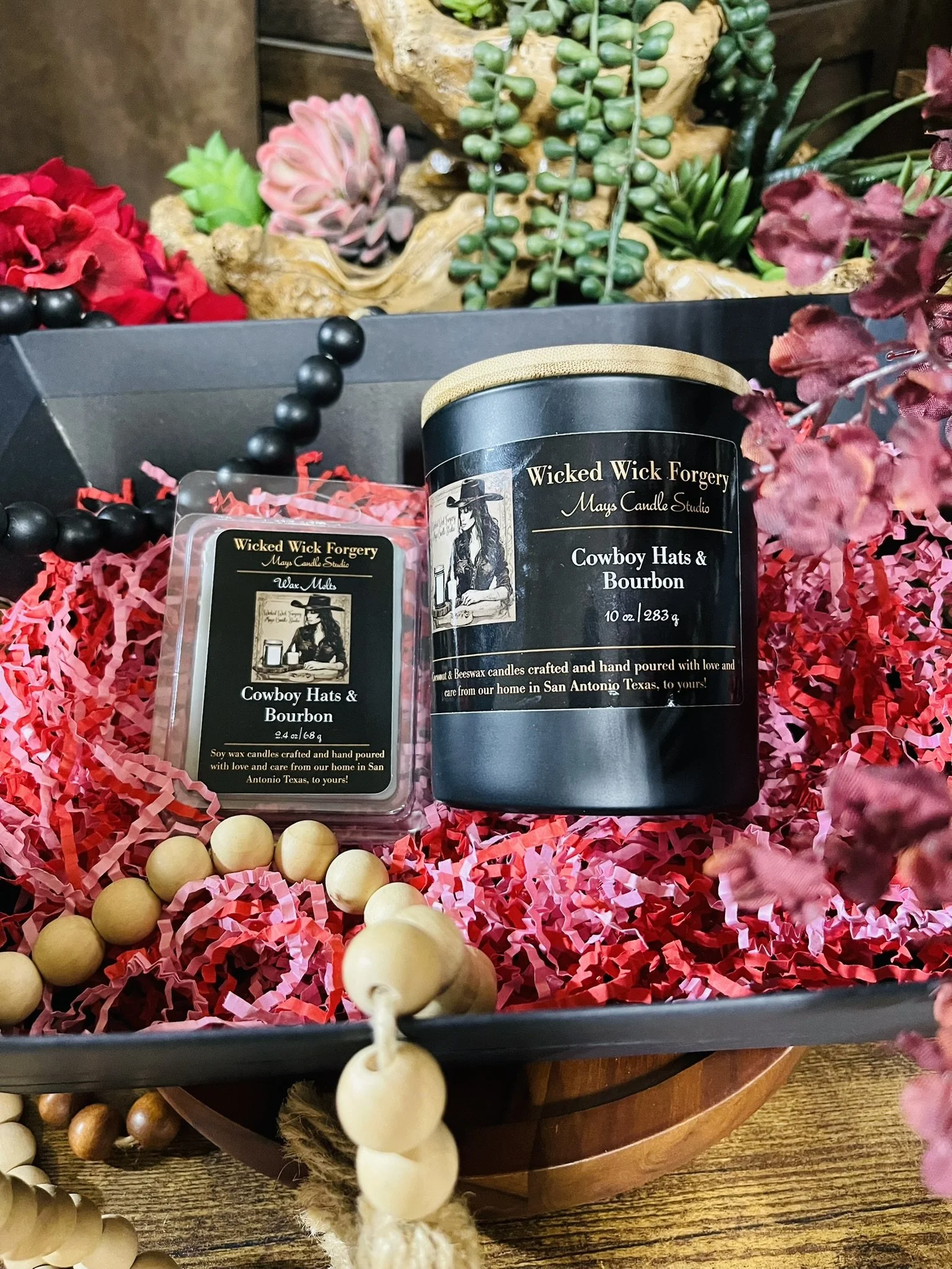 Gift Set: Cowboy Hats and Bourbon