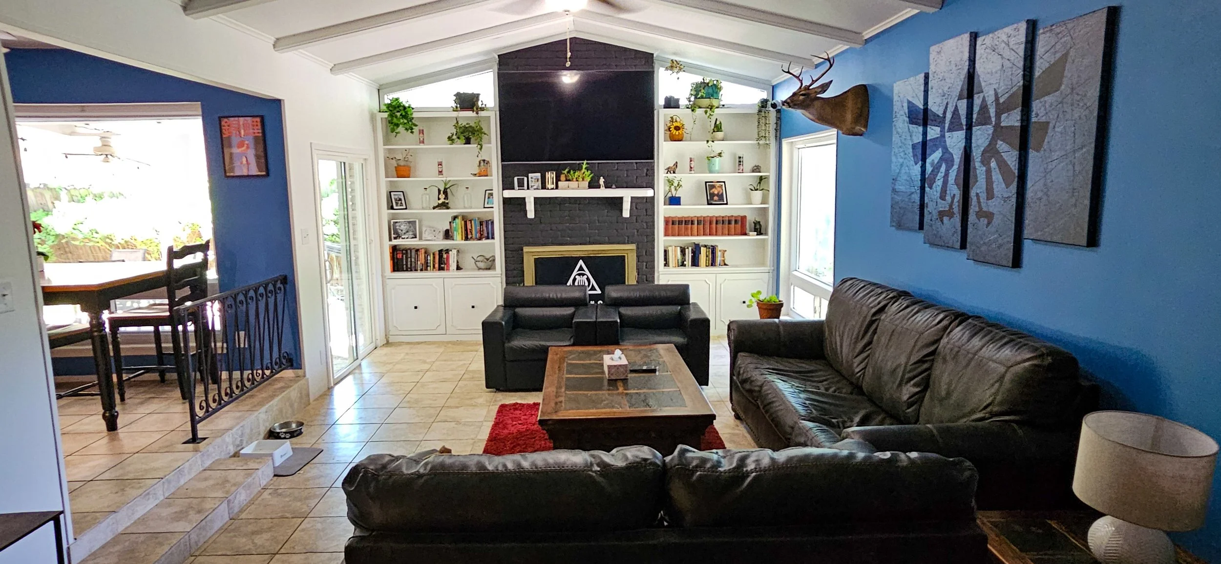 House 2 living area and dining nook