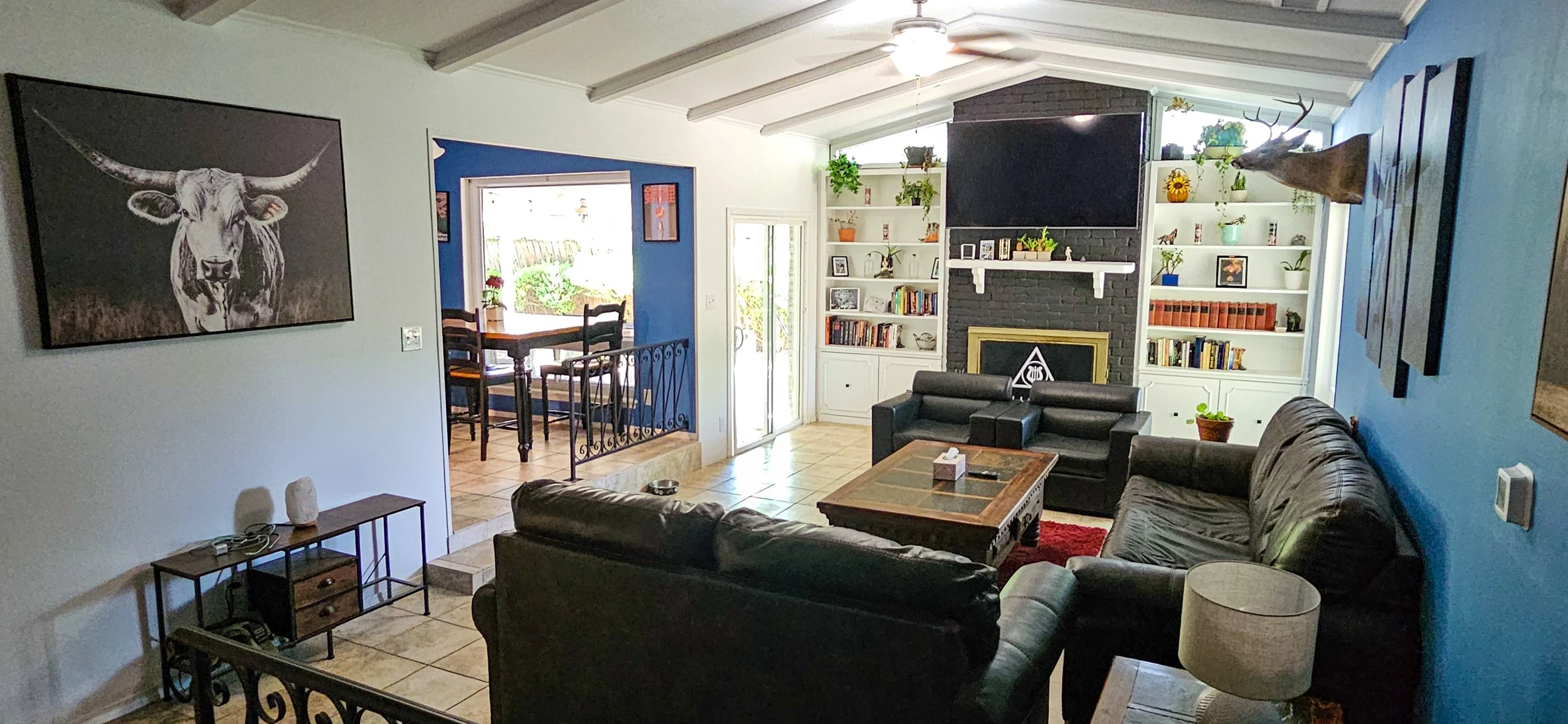 House 2 living area and dining nook