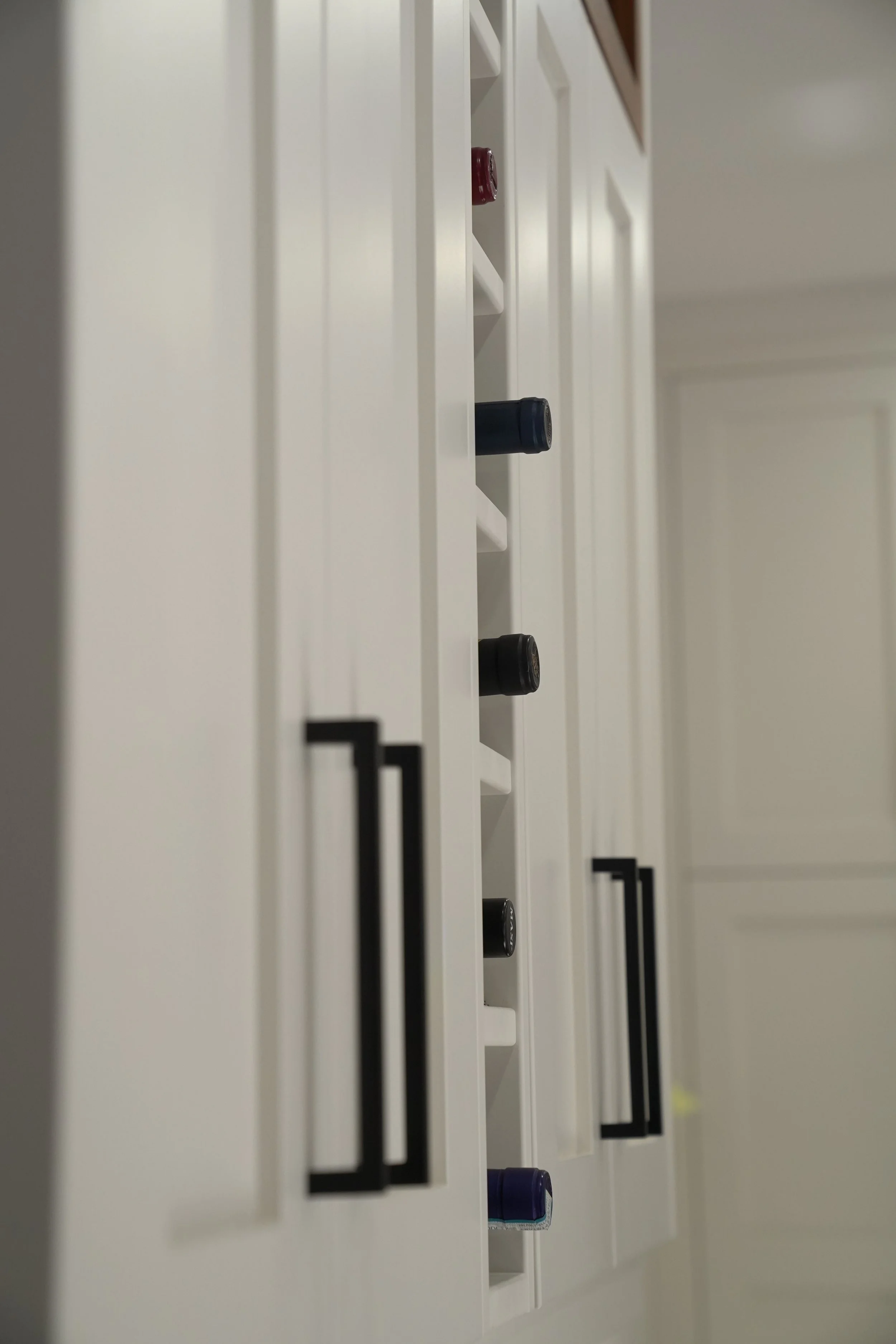 Custom built-in wine storage and cabinetry
