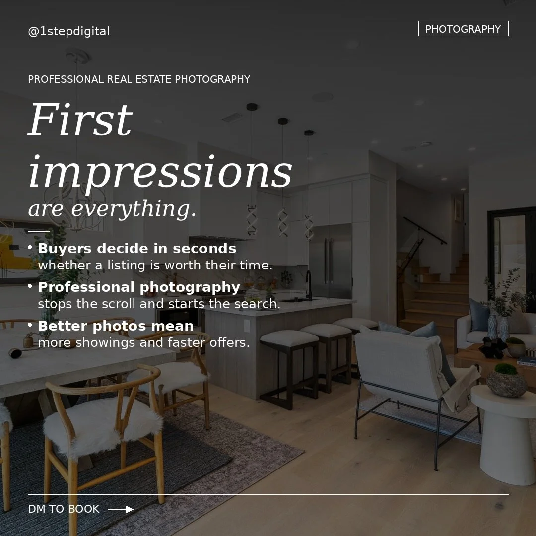 A great listing photo isn&rsquo;t just pretty. It&rsquo;s the reason a buyer picks up the phone.

At @1stepdigital we make sure your property gets the attention it deserves from the very first scroll.

DM to book your shoot today.

#RealEstatePhotogr
