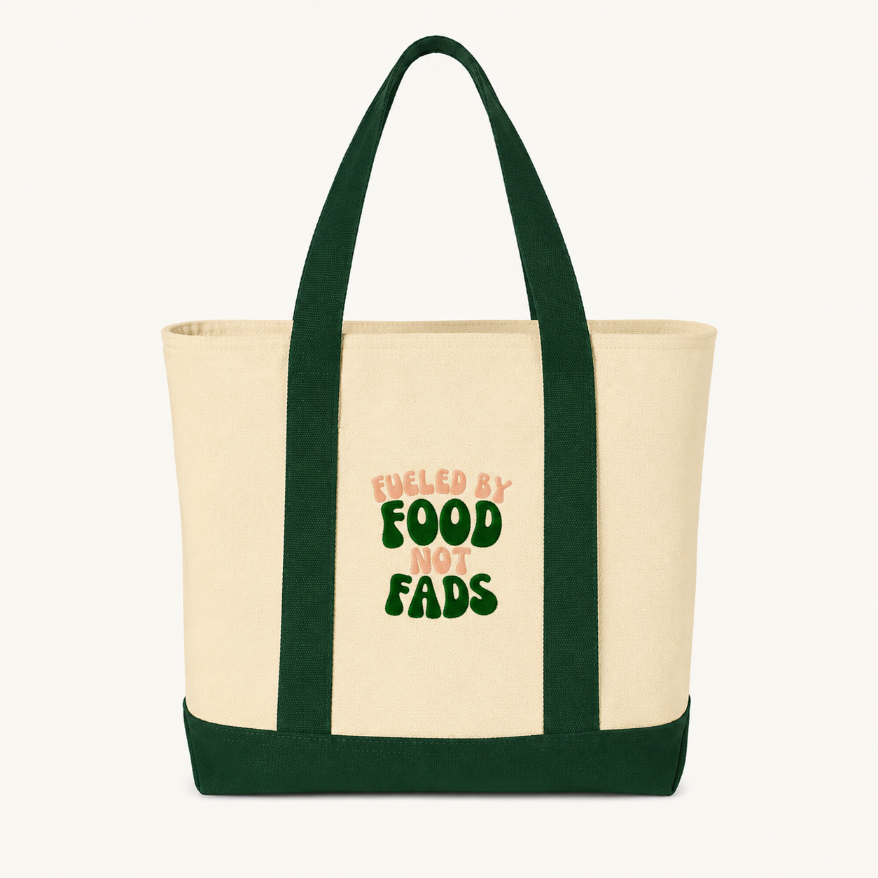 Fueled by Food, Not Fads Canvas Tote