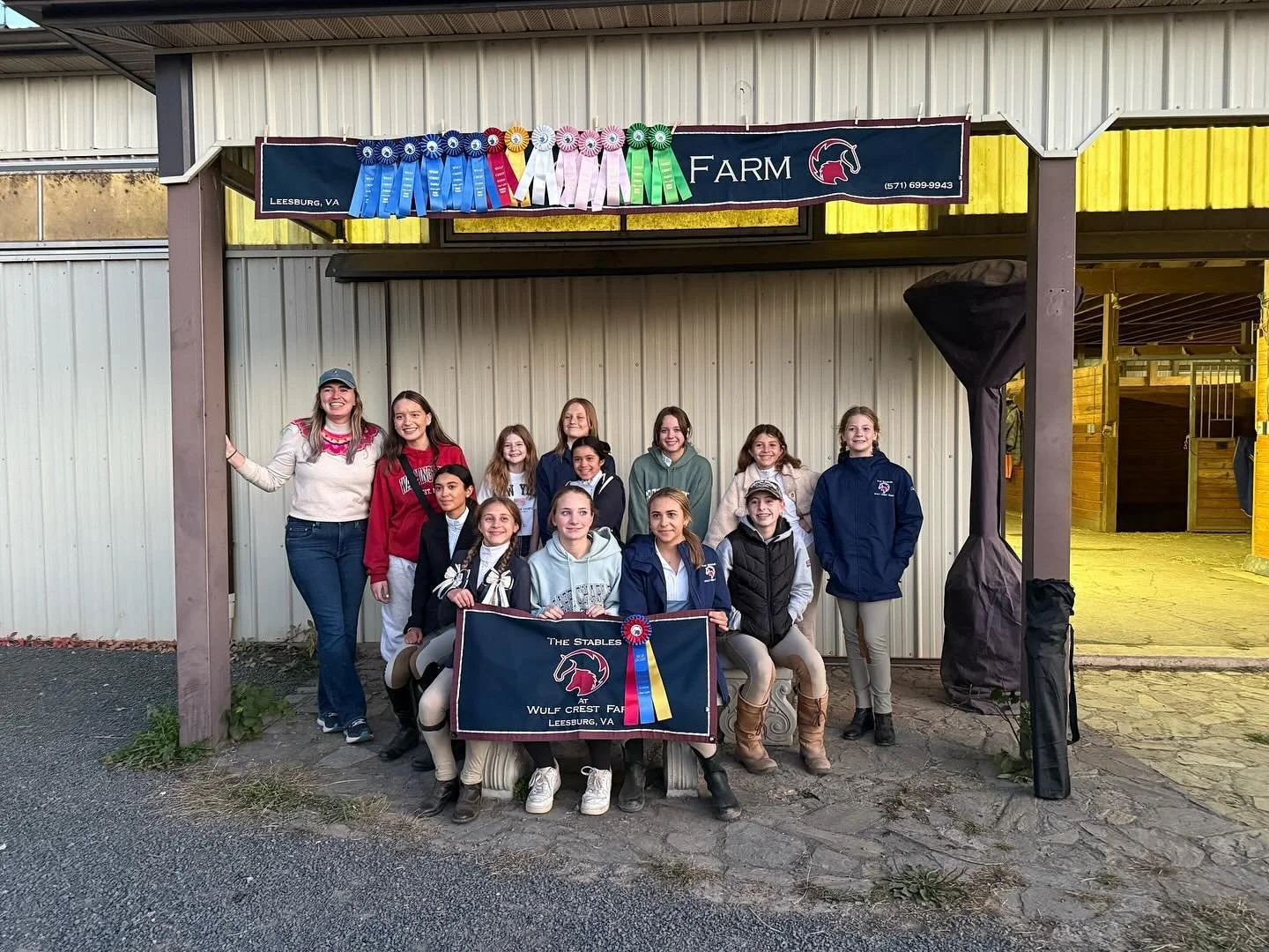 My Champion team!!! What a great day for Wulf Crest Farm @wulfcreststables hosting a GIANT show for 9 JV/Varsity and 7 Futures teams in @officialieazone3!! I couldn&rsquo;t be prouder of these riders for laying down some beautiful rides and keeping a