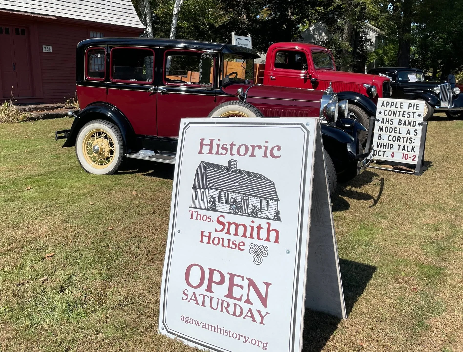Thanks to everyone who helped make last Saturday&rsquo;s Open House and Apple Pie Contest at the Thomas Smith House such a success!

It was perfect weather for members of the Connecticut Valley Working As car club to display their vehicles, and for &