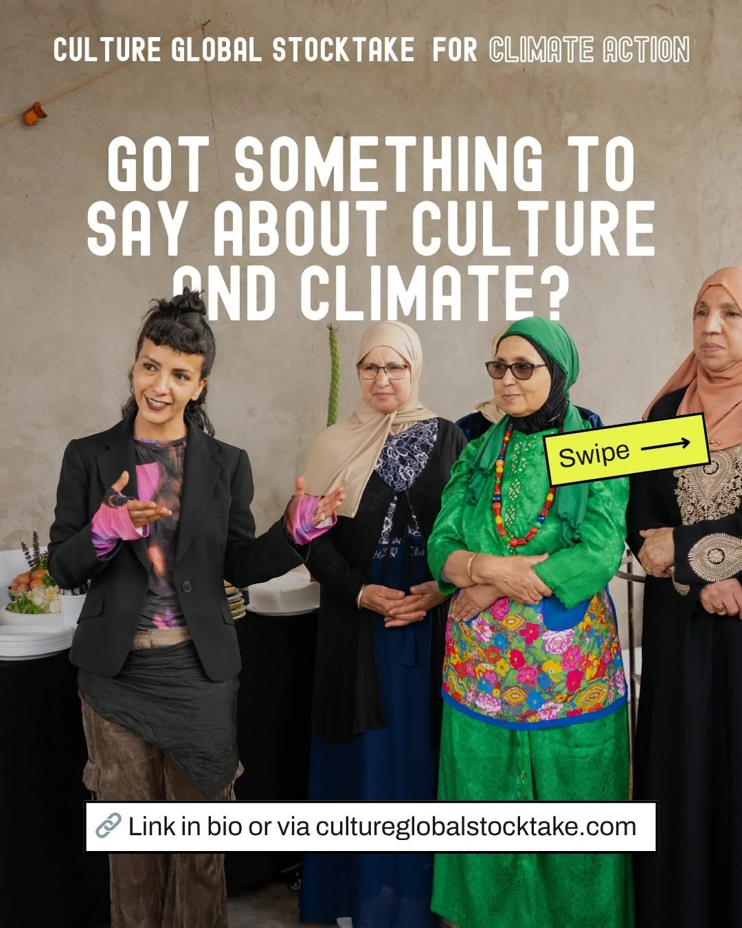 The Culture Global Stocktake for Climate Action is collecting public inputs for Draft 2.0 ahead of COP31.

Whether you work in policy, arts, media, heritage, education, activism, community organising - or simply care about the role culture plays in s