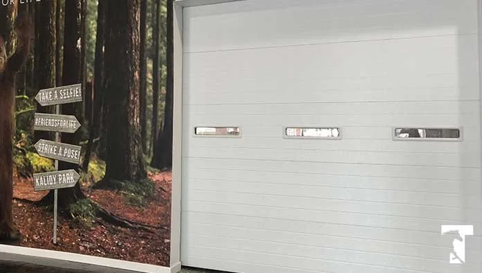 Ribbed steel commercial overhead door