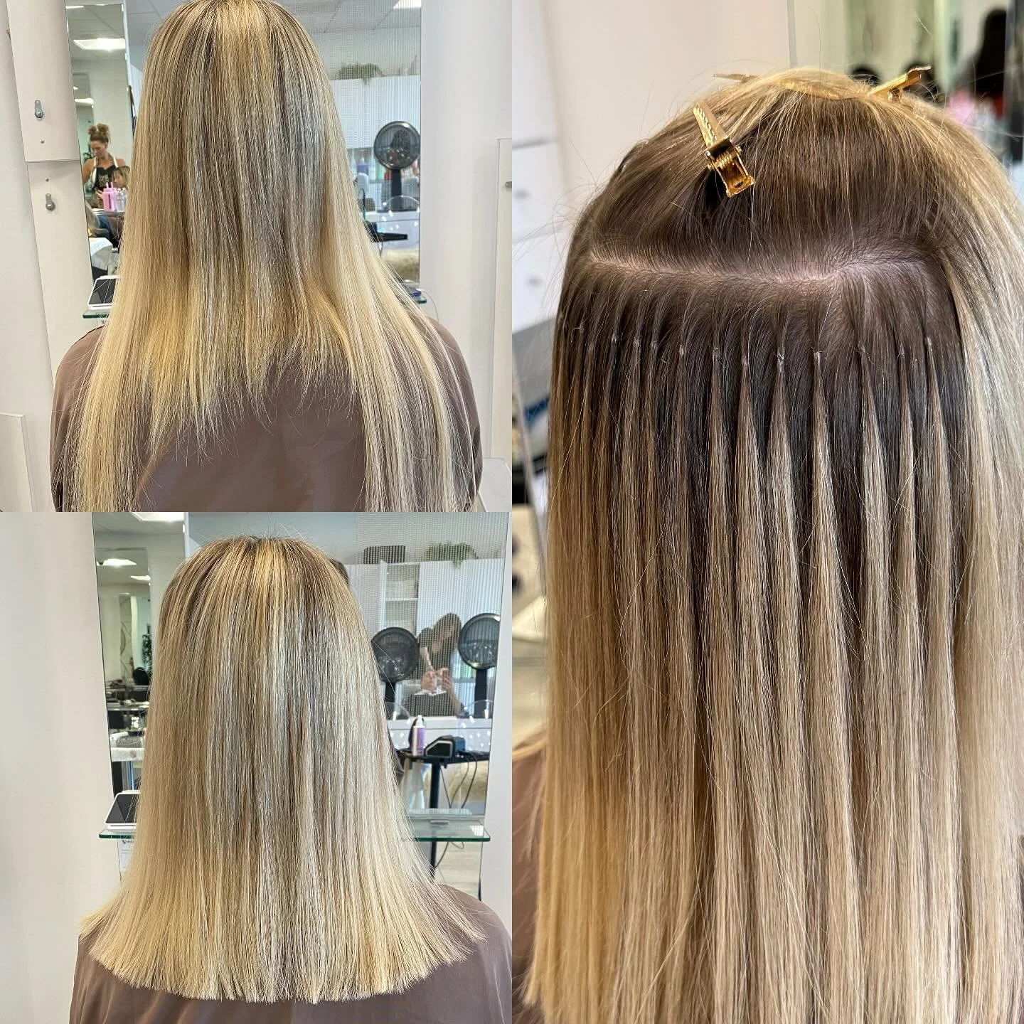 Sometimes less is more — especially with fine thin hair.
This custom keratin tip install used just 15 grams total to add the perfect amount of fullness while keeping everything ultra lightweight and discreet.
Each bond was custom-made between