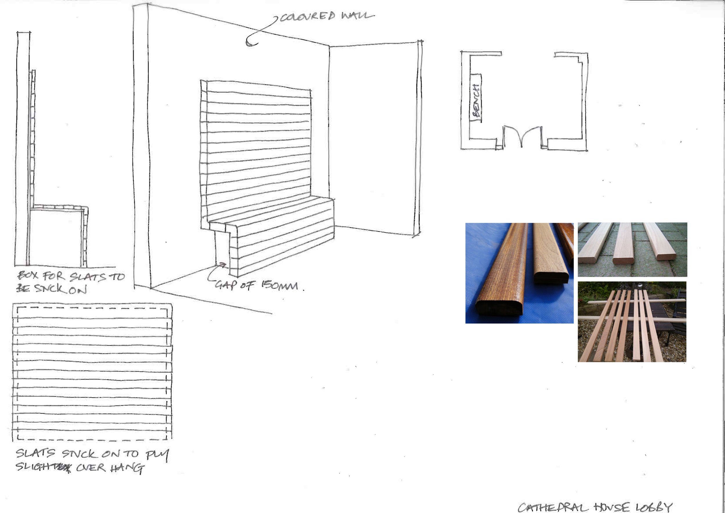 THE BRIEF in Sketch and materials visuals by client (Acorn Property Group, UK) to facilitate brief fulfilment.