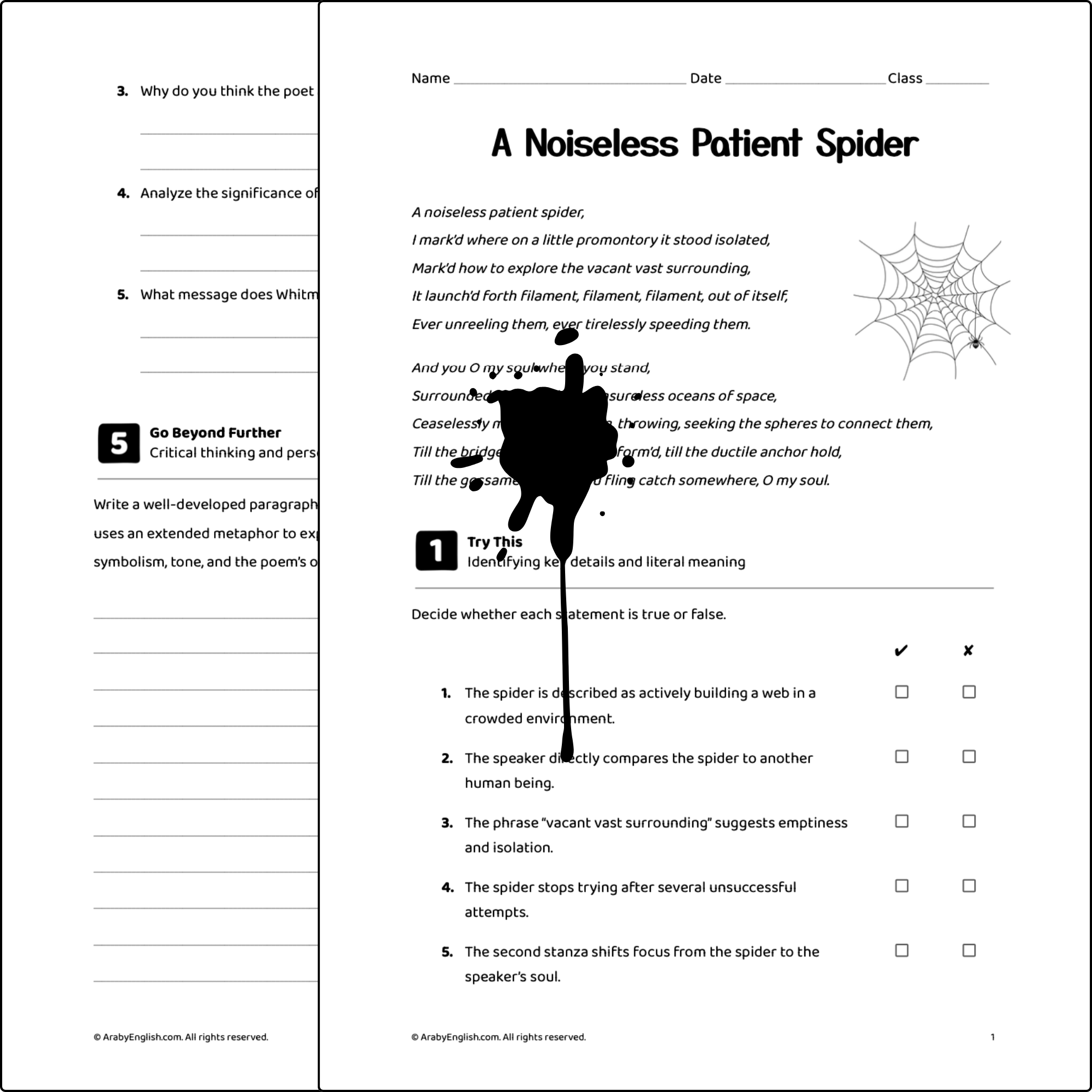 A Noiseless Patient Spider