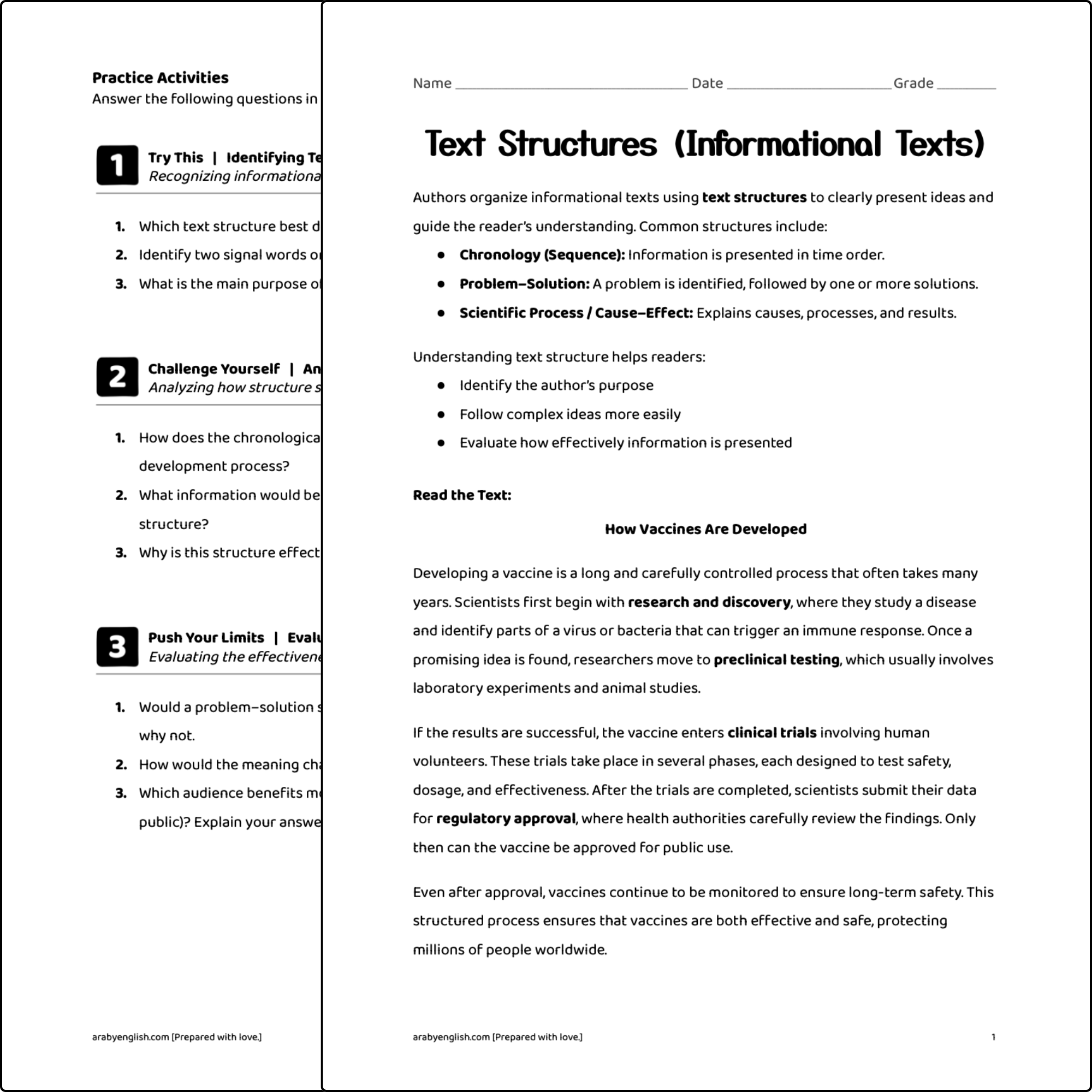 Text Structures (Informational Texts)