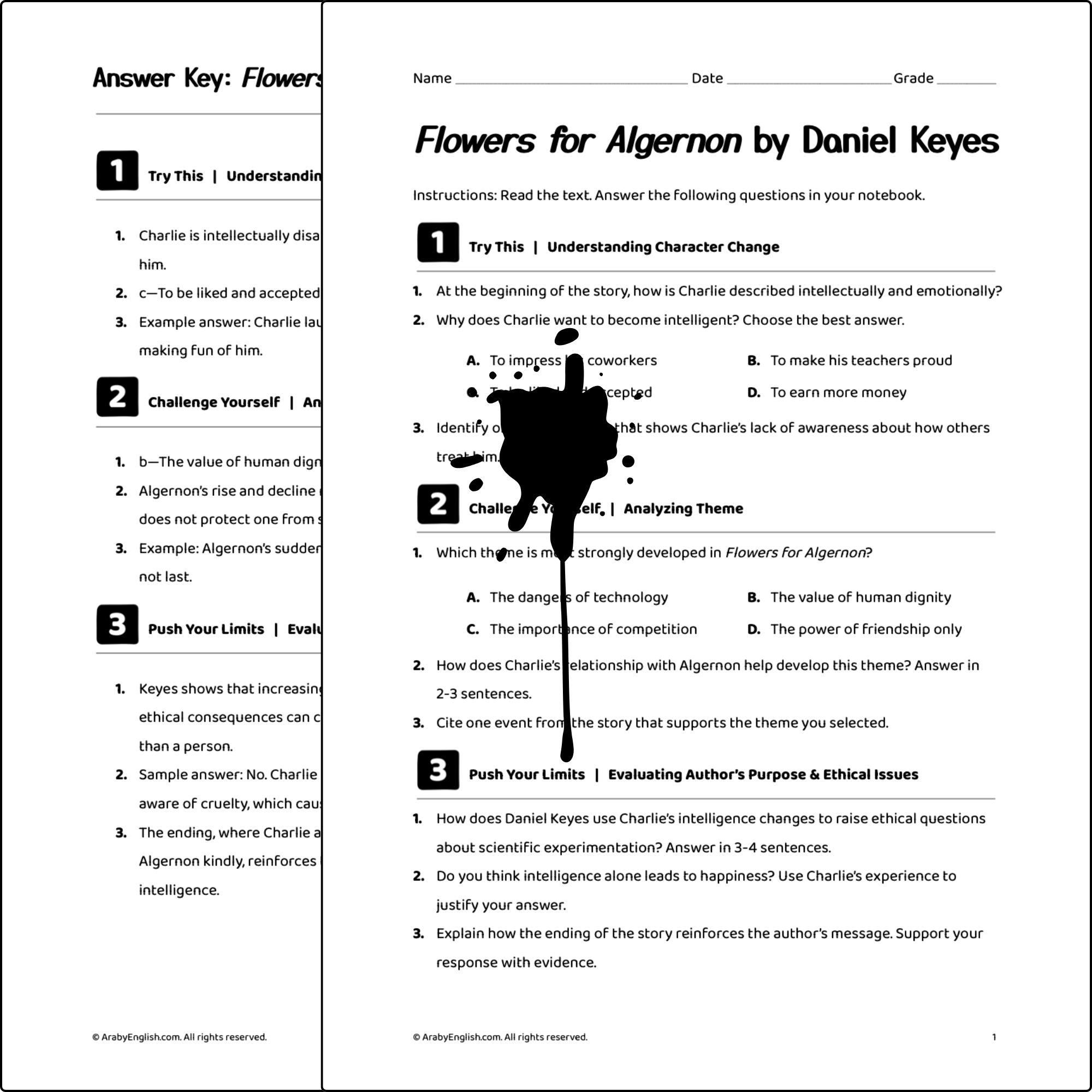 Flowers for Algernon by Daniel Keyes
