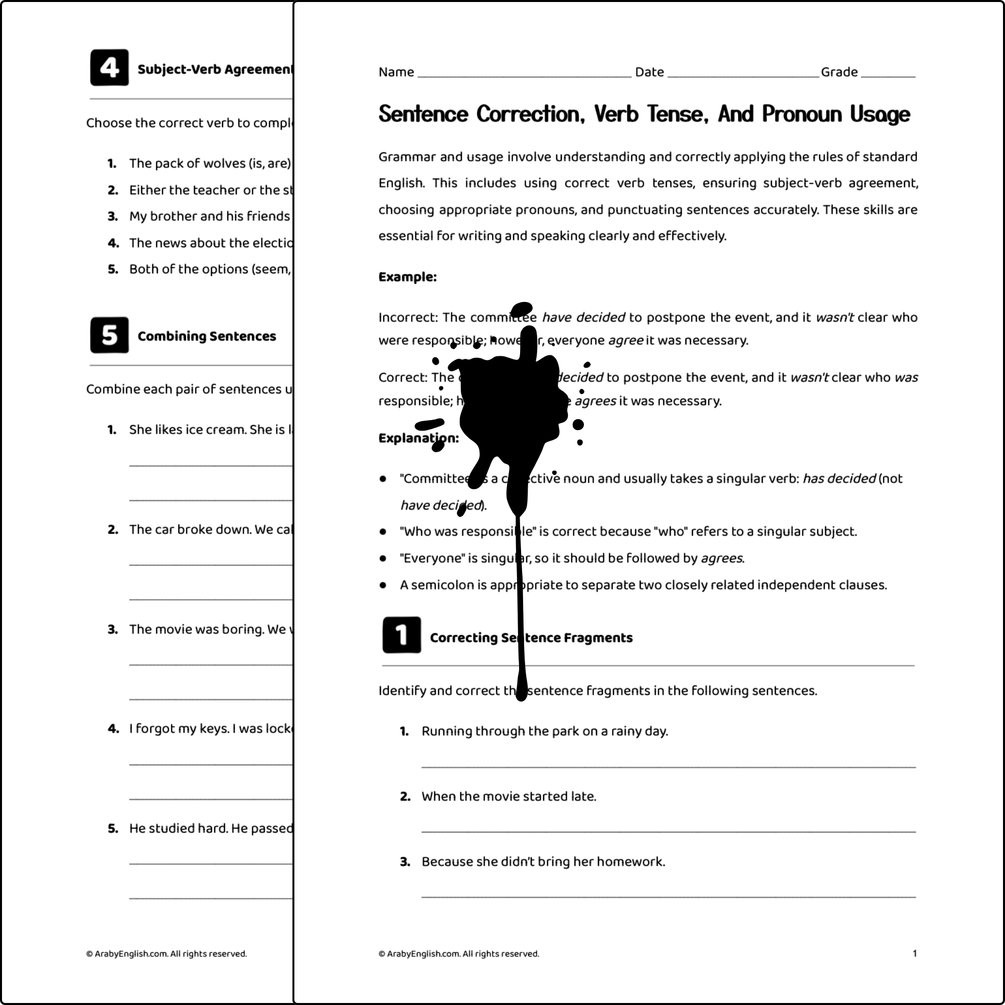 Sentence Correction, Verb Tense, and Pronoun Usage