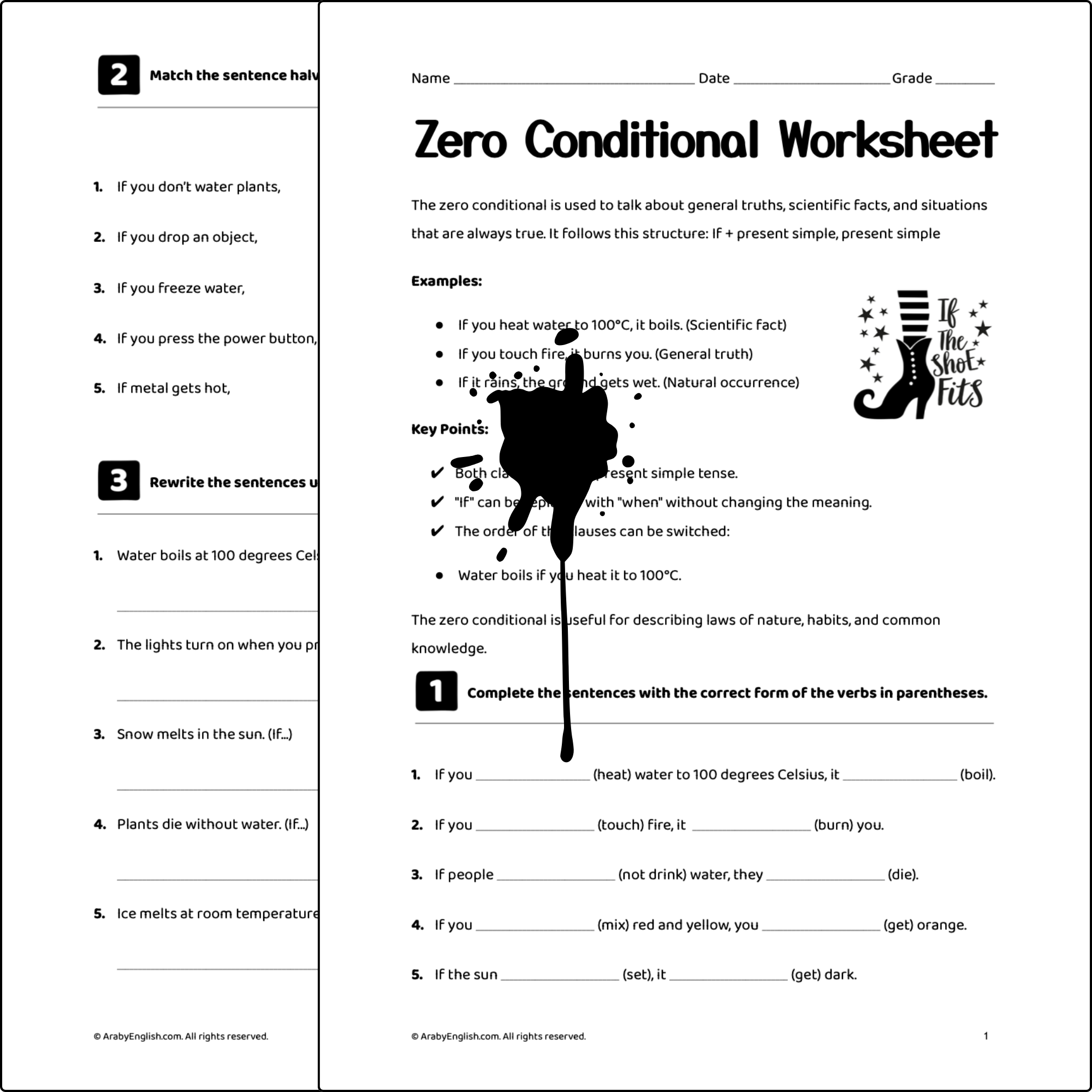 Zero Conditional Worksheet