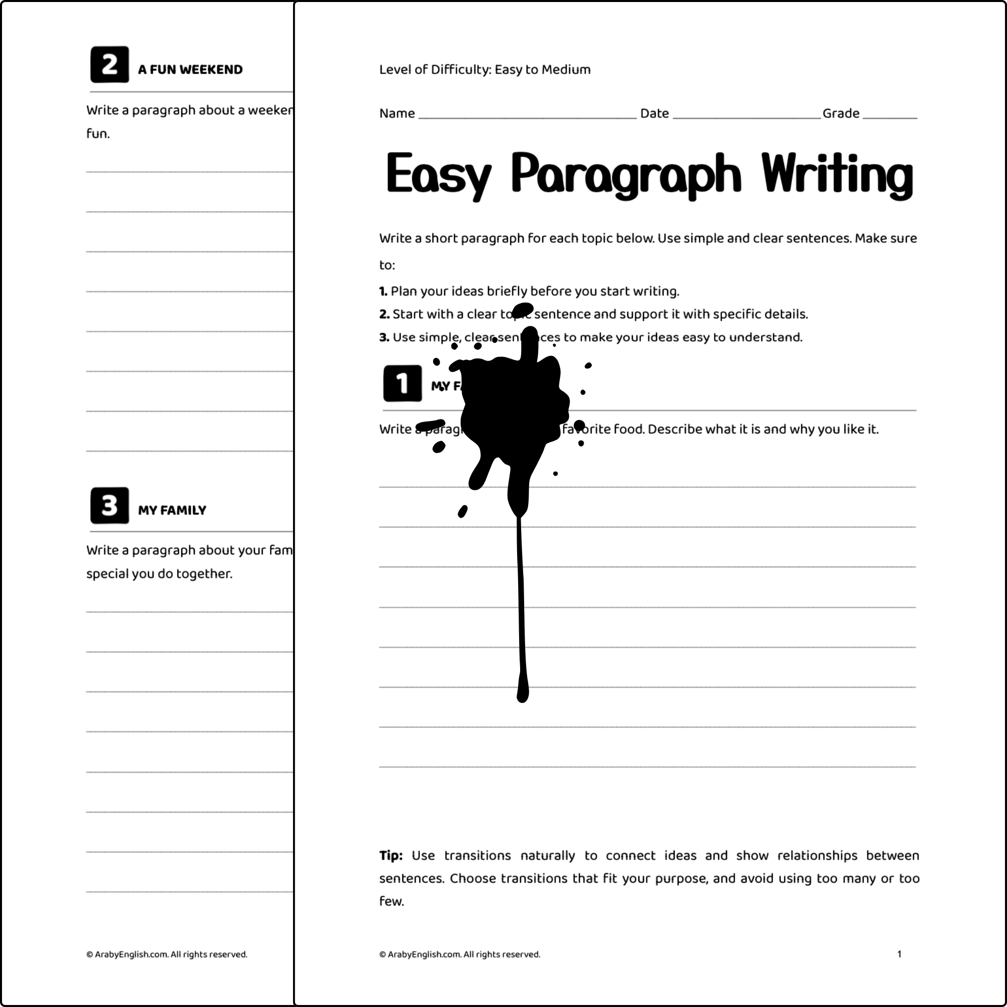 Easy Paragraph Writing 02