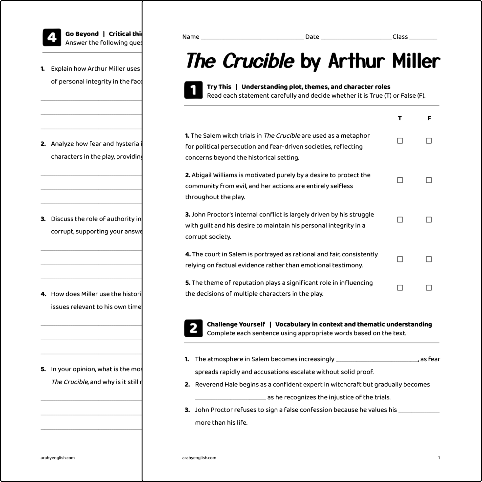 The Crucible by Arthur Miller