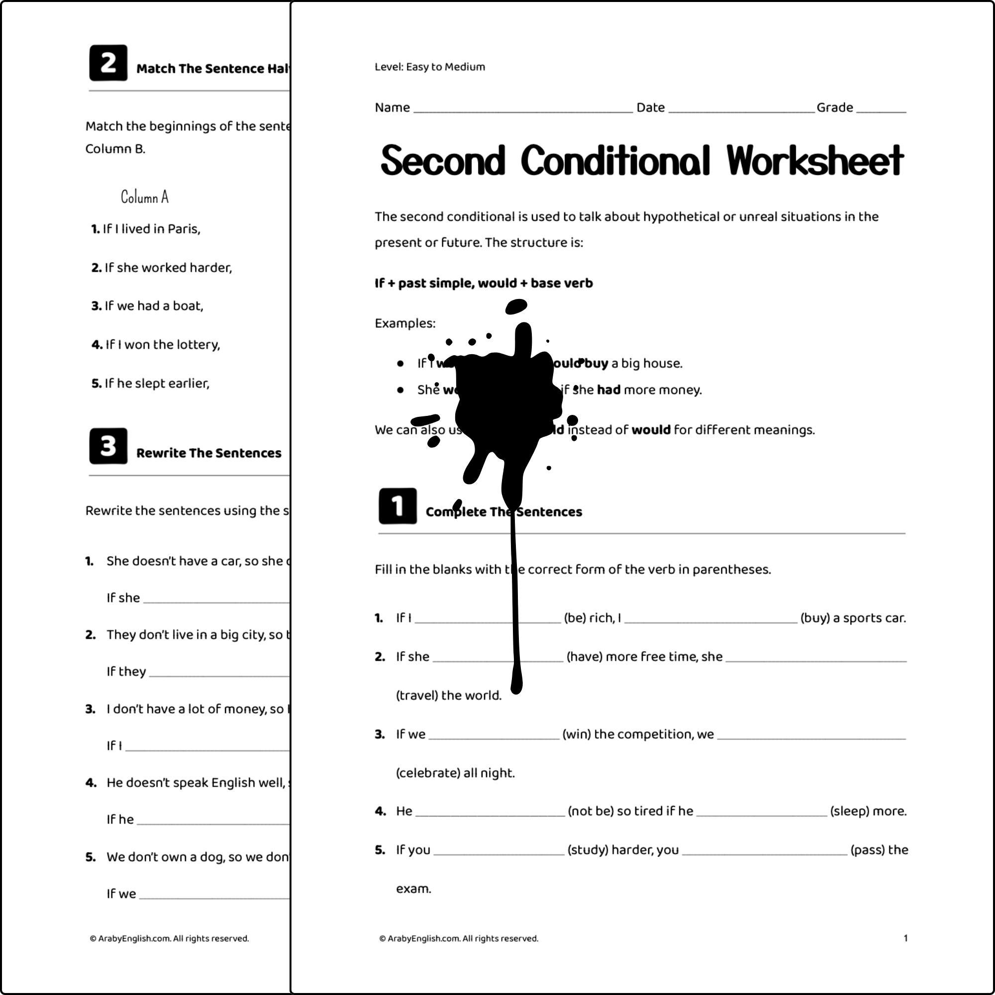 Second Conditional Worksheet