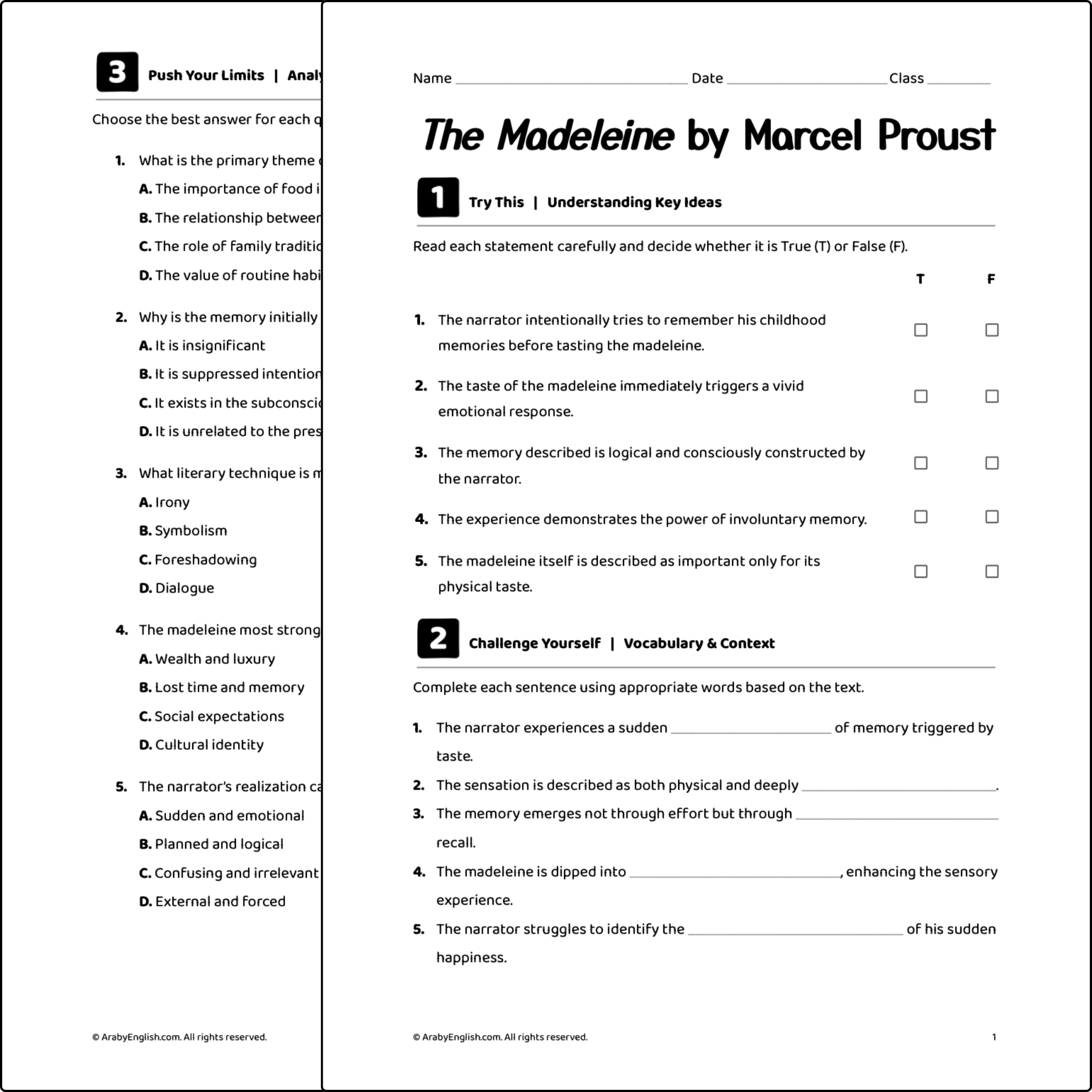 The Madeleine by Marcel Proust