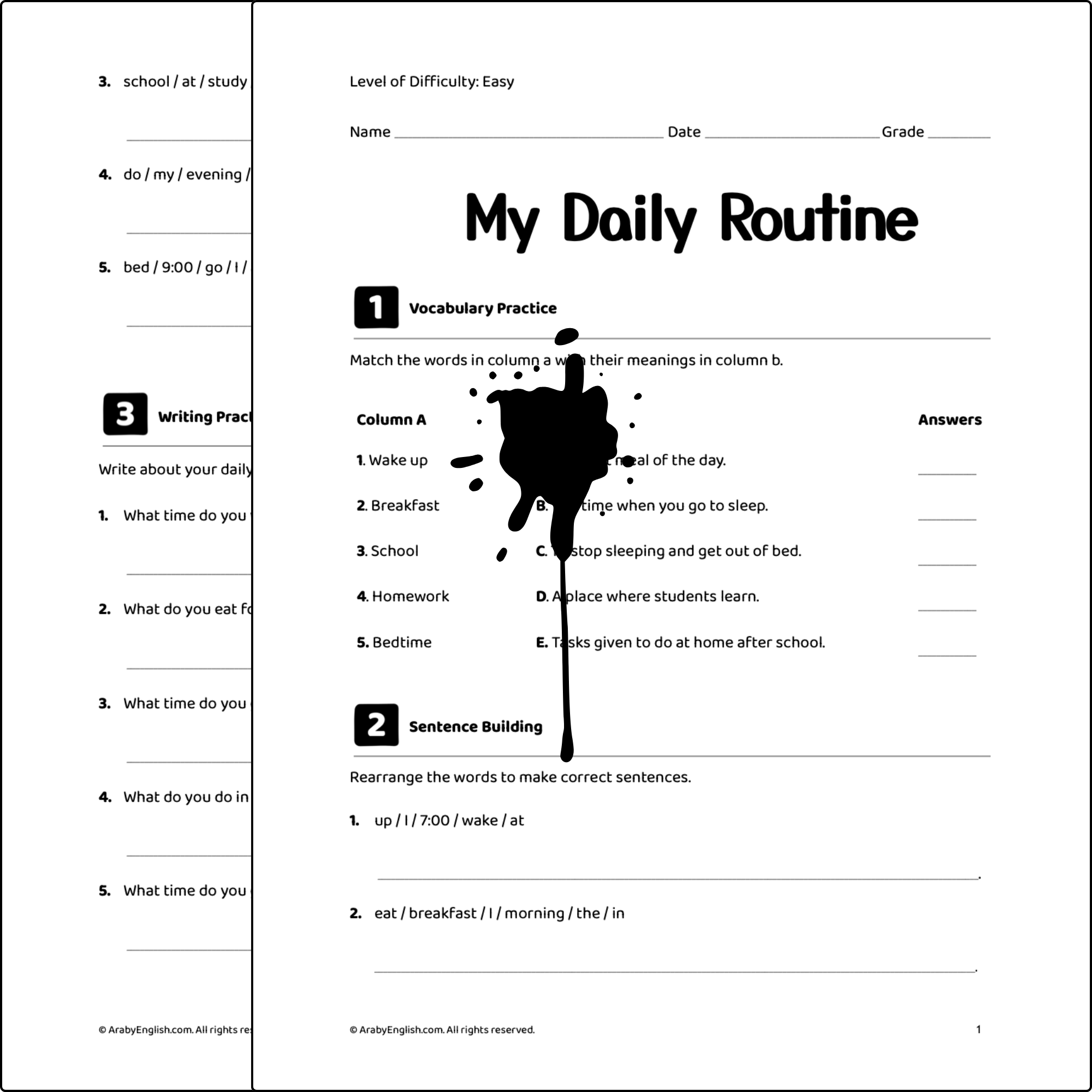 Writing: My Daily Routine
