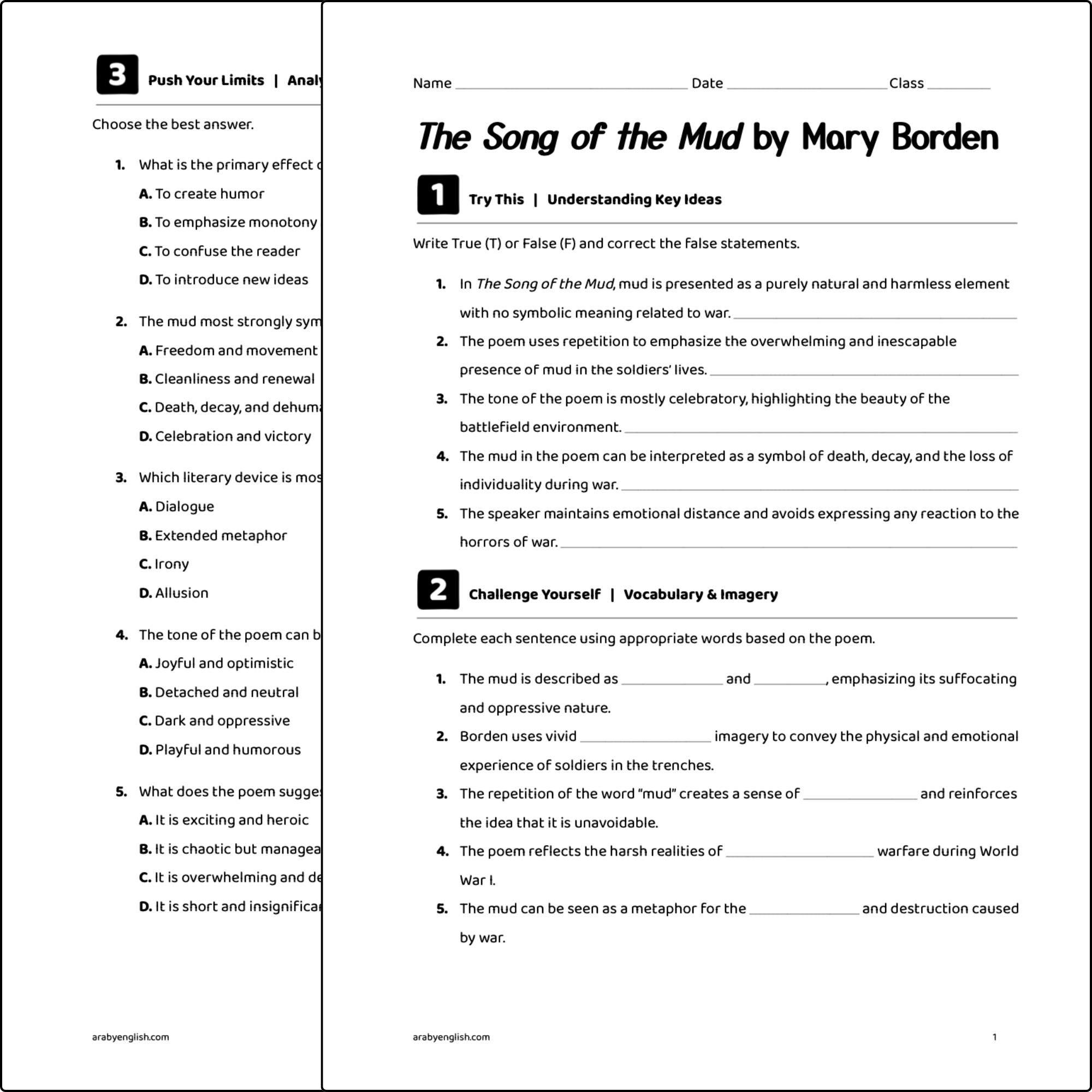 The Song of the Mud by Mary Borden