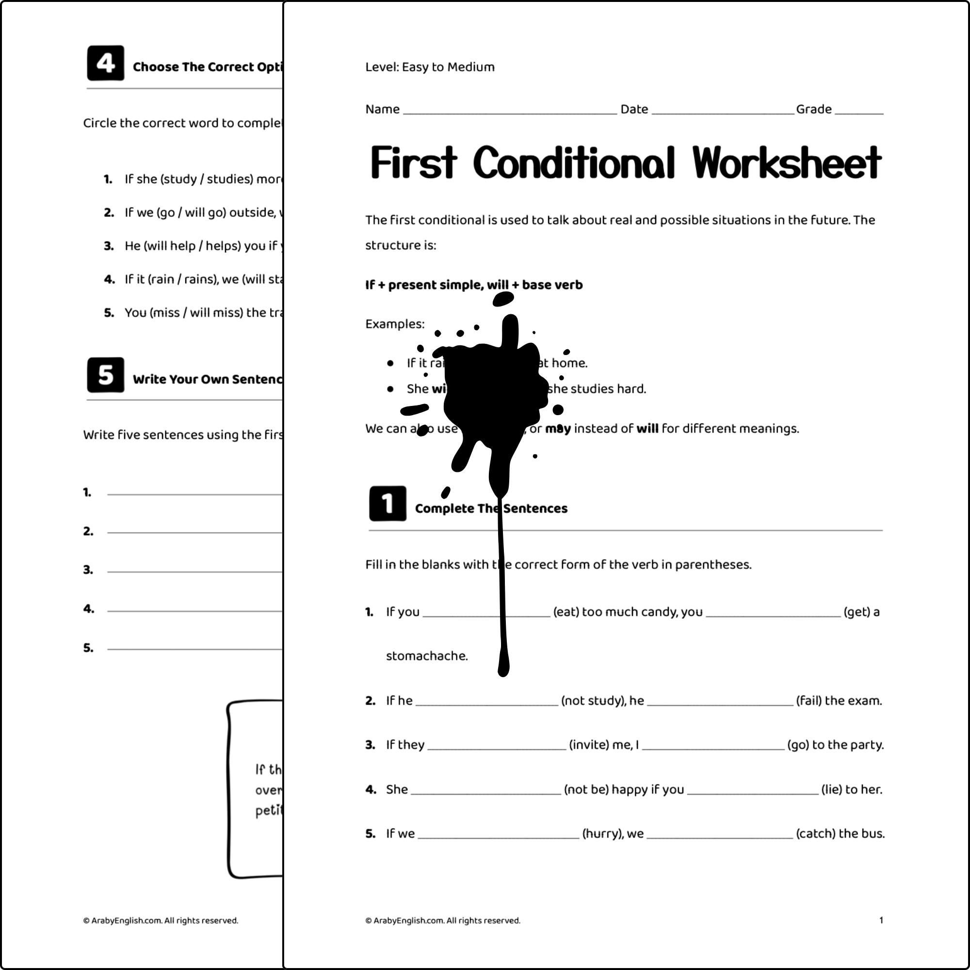 First Conditional Worksheet