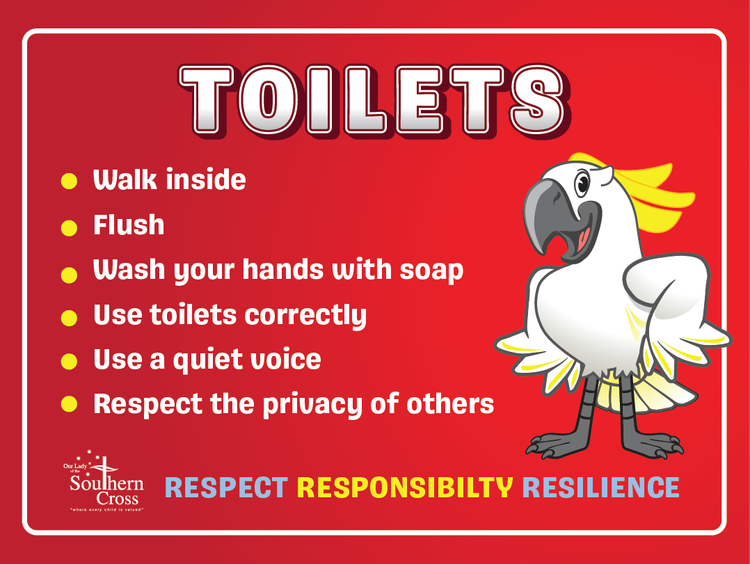 Toilets PBL sign sample artwork