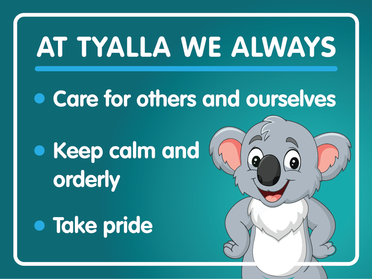 School values PBL sign sample artwork